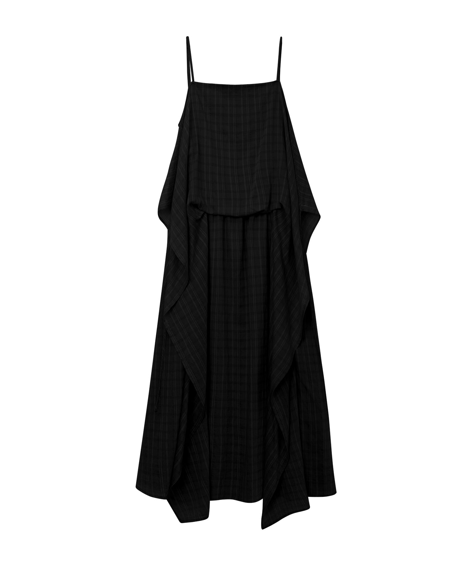 Textured Crepe Slip Dress