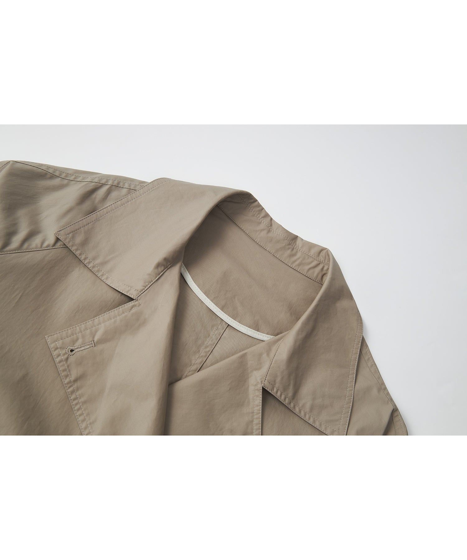 "Shipping from late February to early March" Belted Cropped Trench Jacket