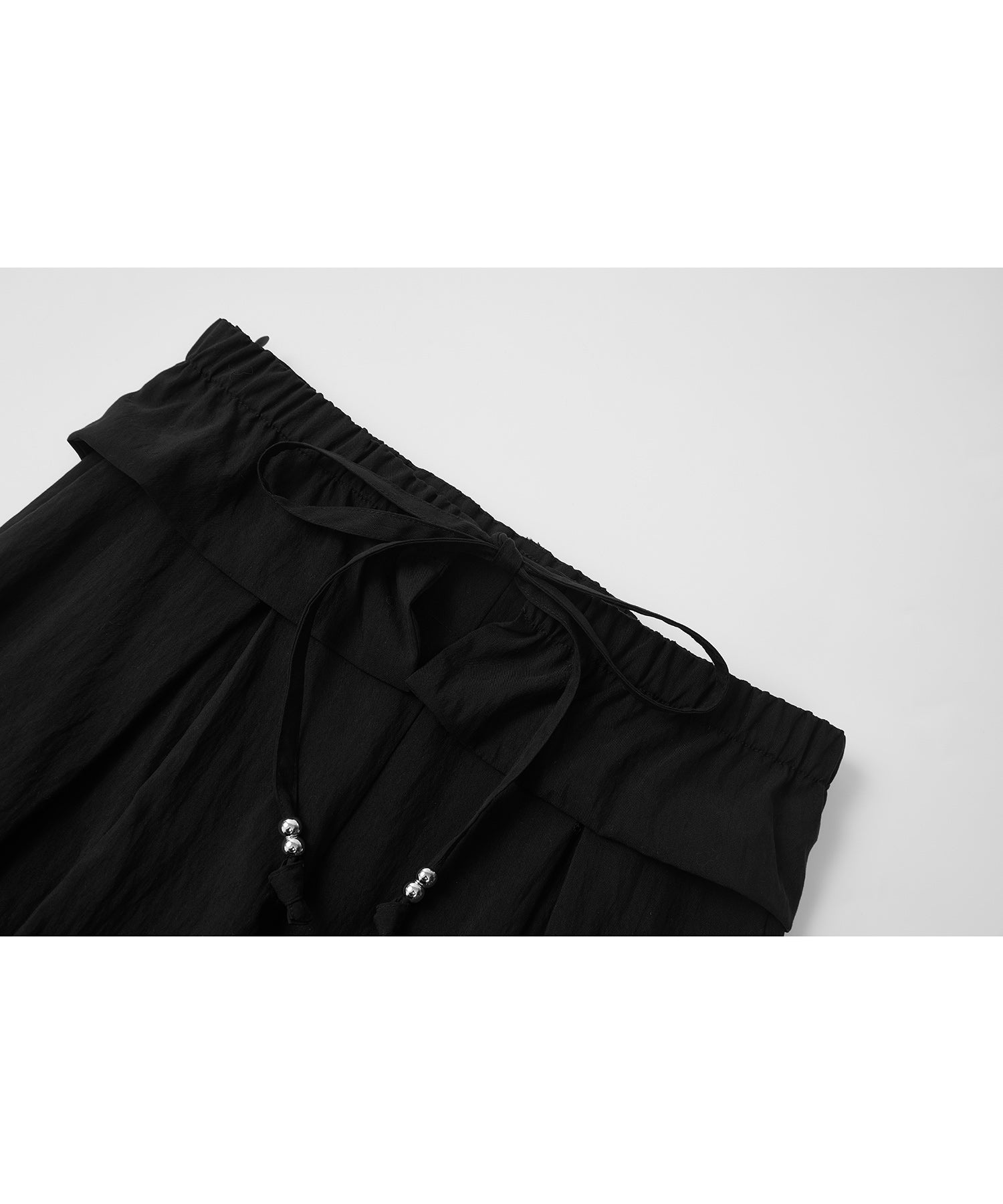 "Shipping from late February to early March" Curved Wide-Leg Drawstring Pants