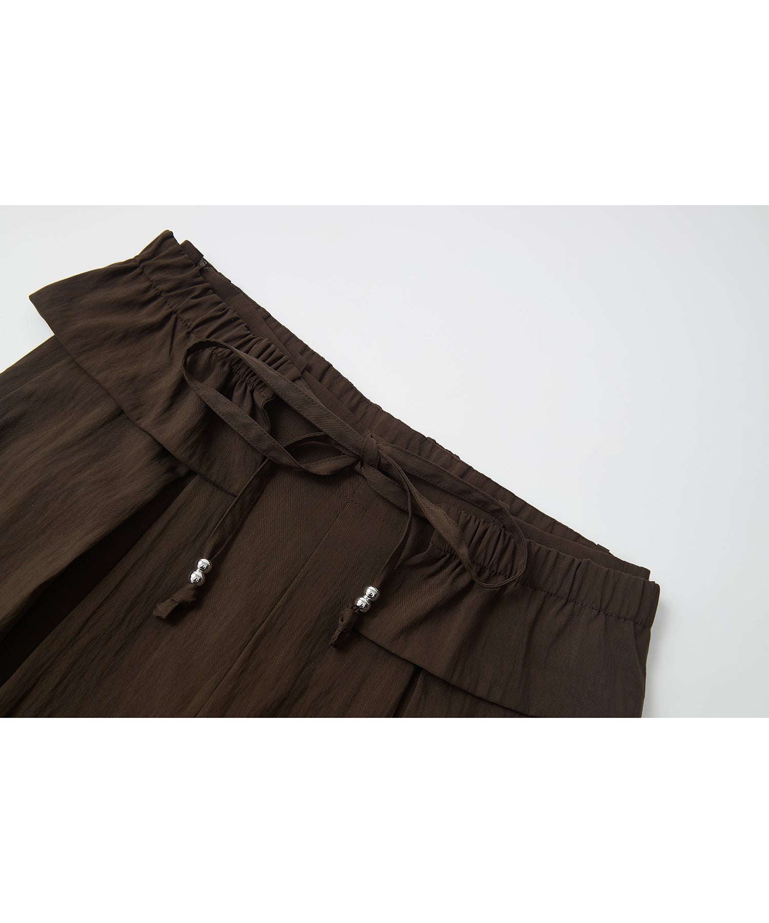 "Shipping from late February to early March" Curved Wide-Leg Drawstring Pants