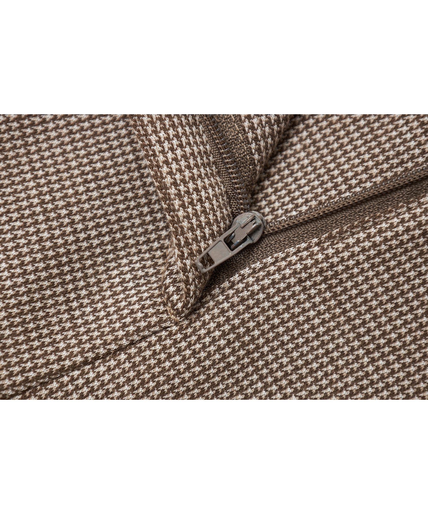 Wool Blend Check Flared Pants