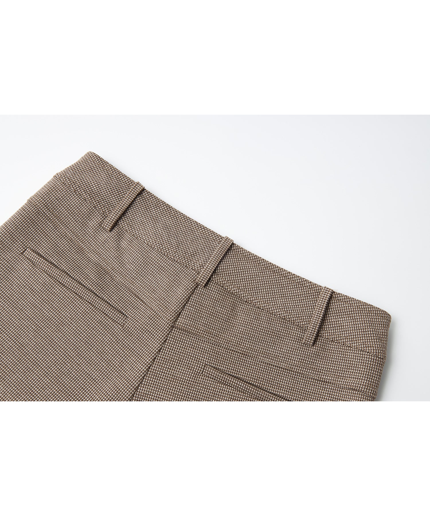 Wool Blend Check Flared Pants