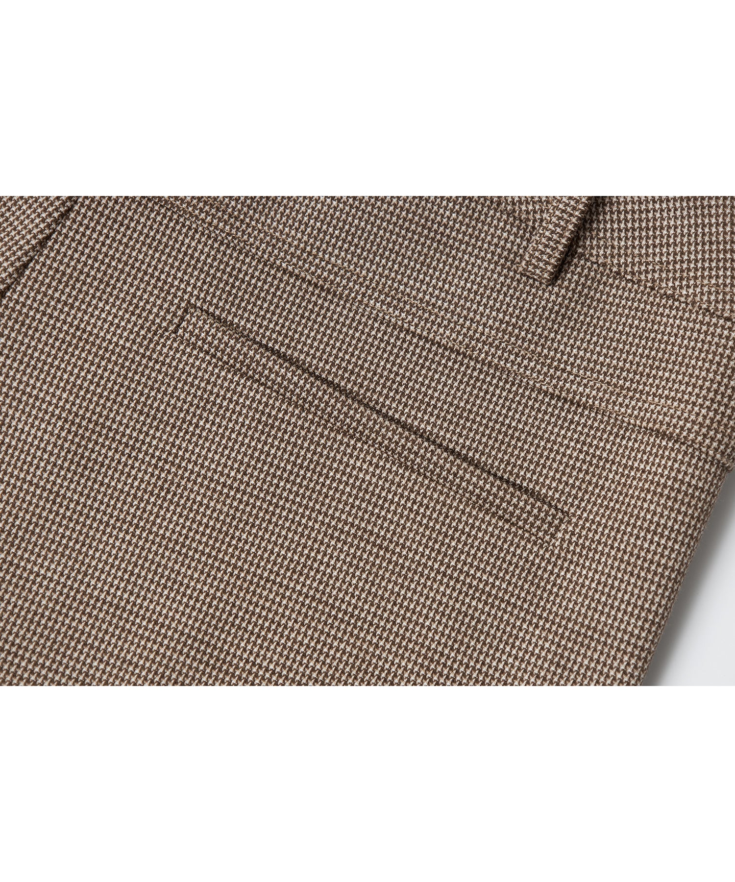 Wool Blend Check Flared Pants