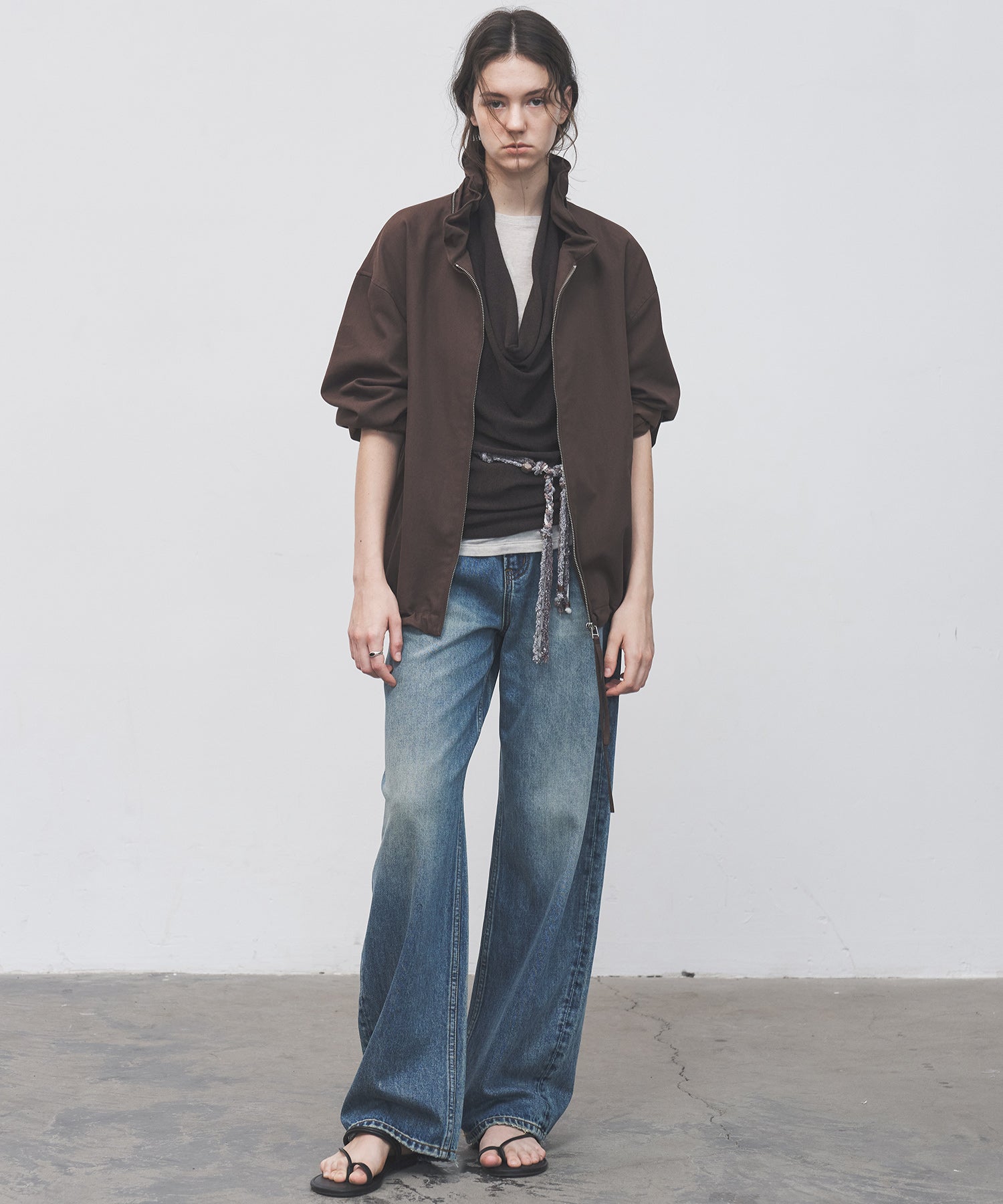 Frill-Collar Short Jacket