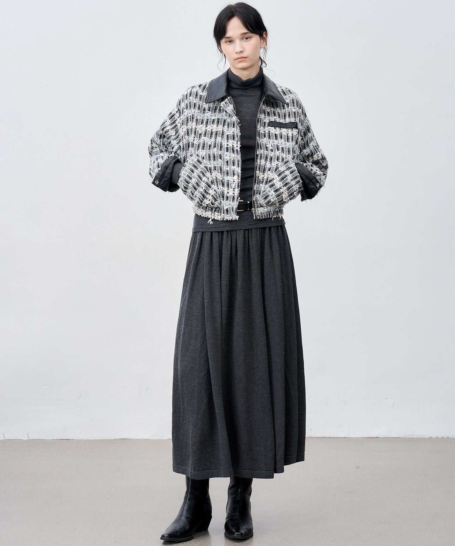 Slim-Fit Wool Turtleneck Knit Top