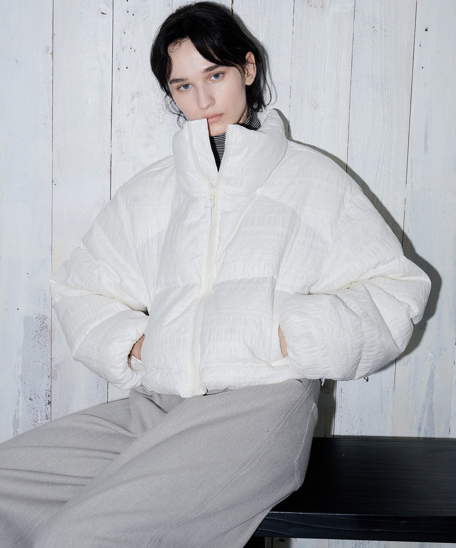 Textured Lightweight Down Jacket