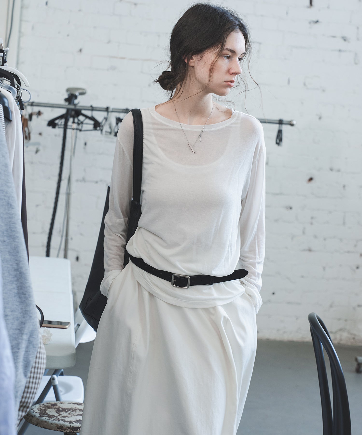 Sheer Loose-Fit Long Sleeve Tee – Lightweight Layering Top