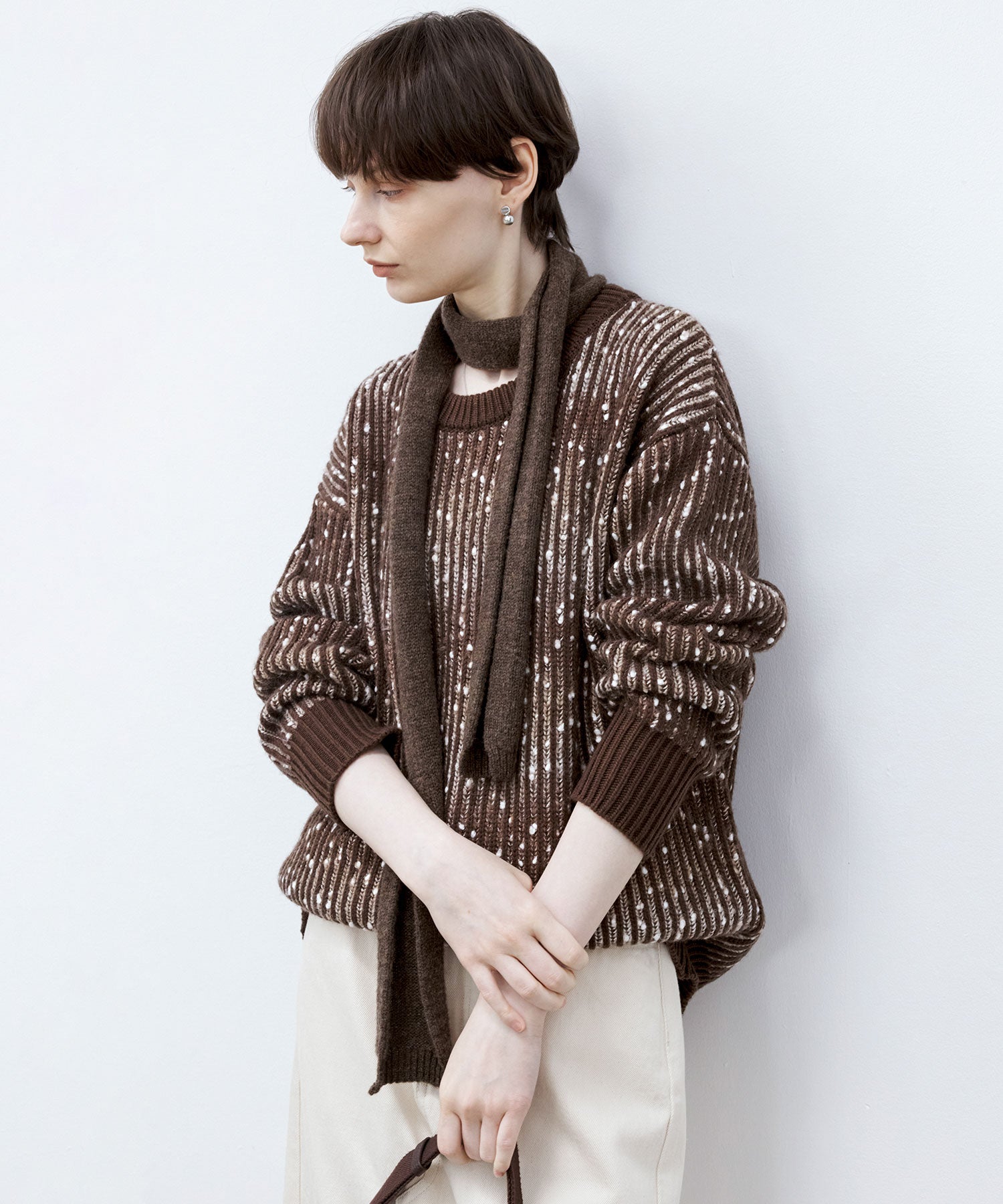 Cozy Snowflake Crew Neck Knit Sweater