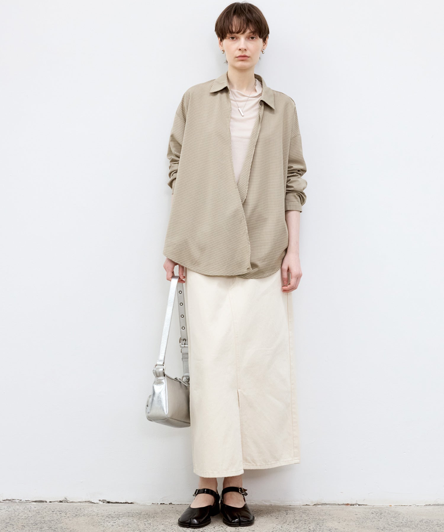 Plaid Asymmetric Shirt