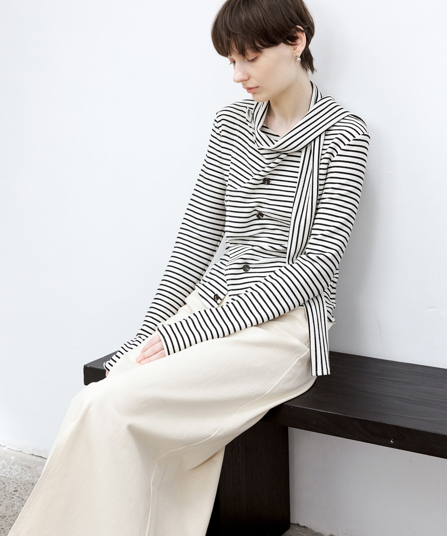 Striped Bow-Tie Top