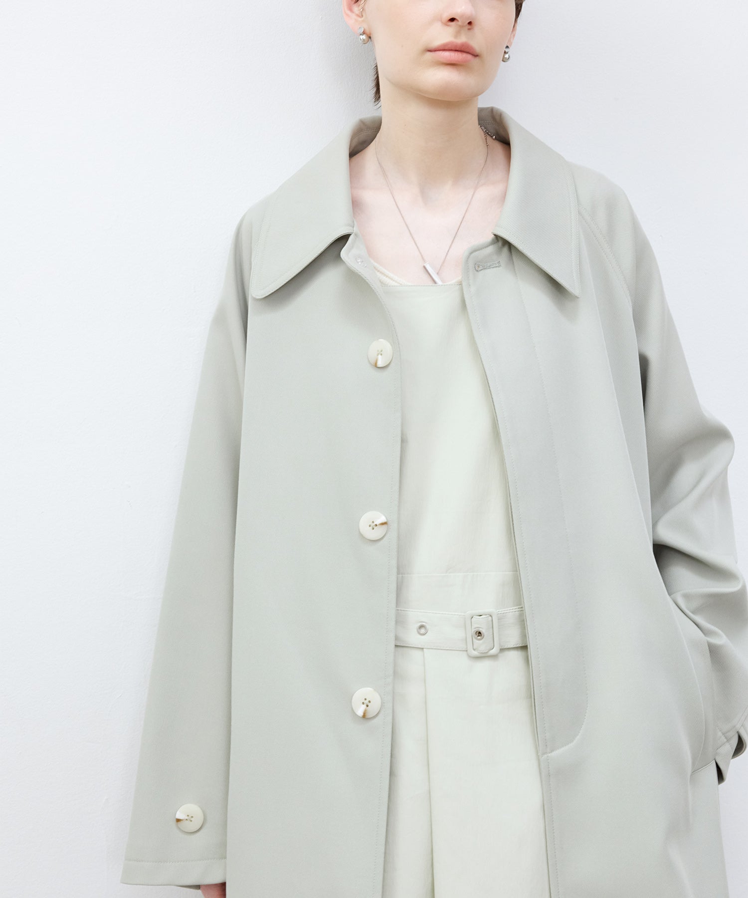 Clean-Cut Longline Coat with Belt – Easy Care Design