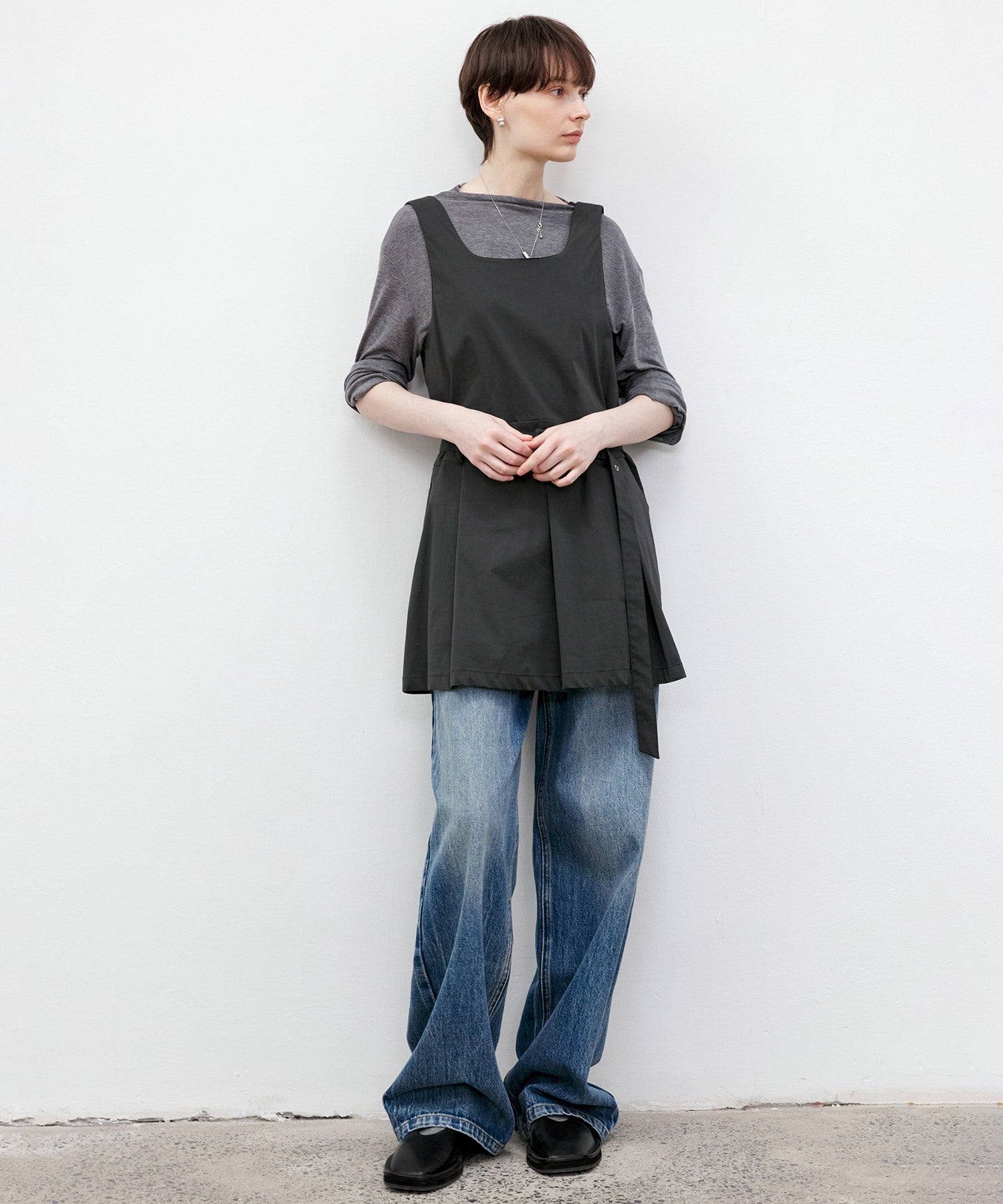 High-Rise Wide-Leg Naron Denim Pants