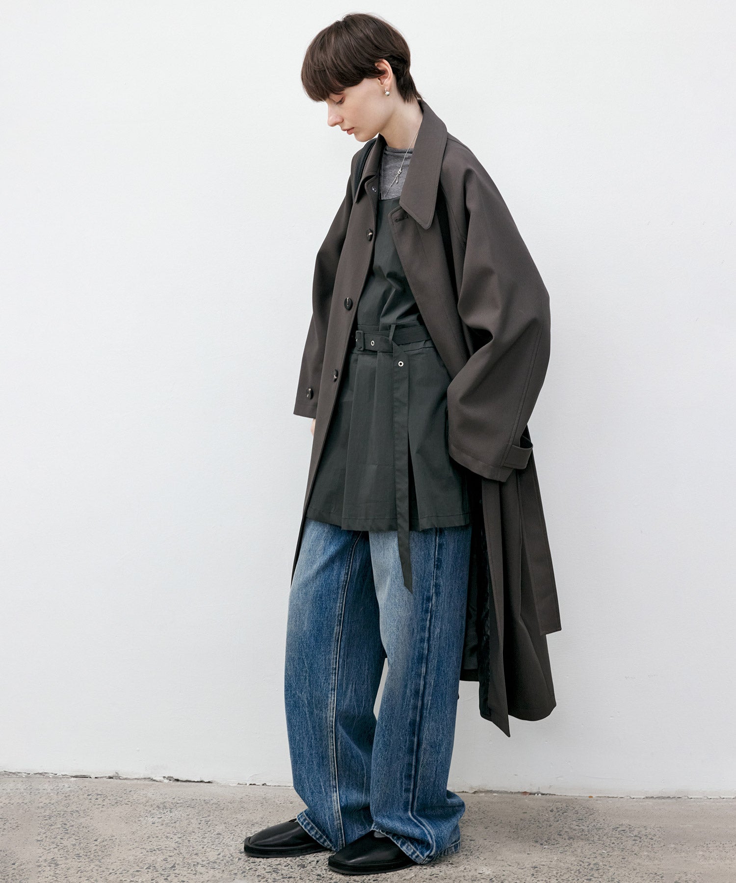 High-Rise Wide-Leg Naron Denim Pants