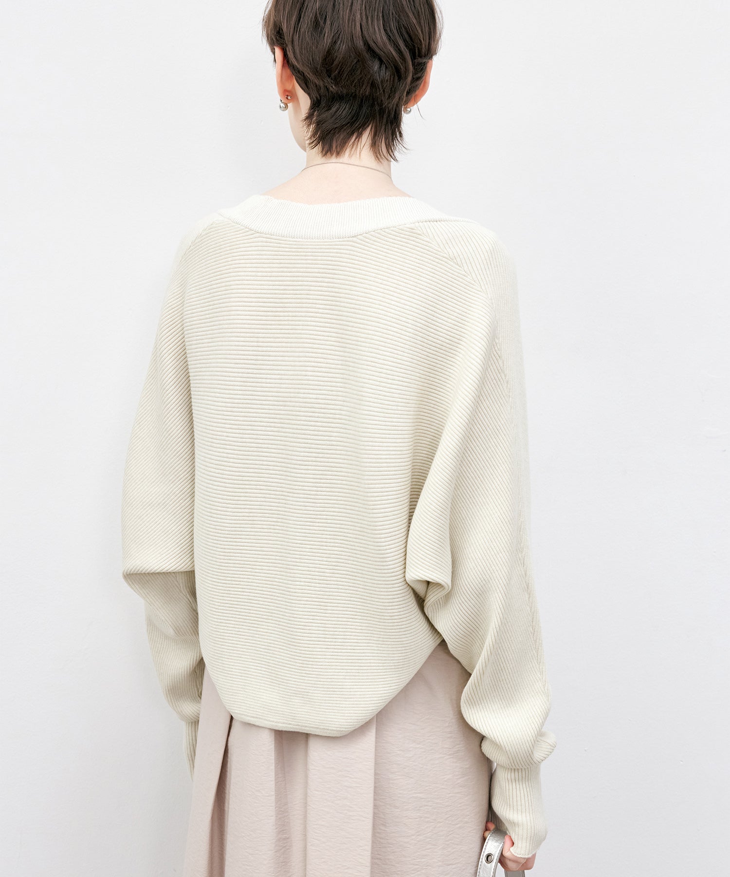 Ribbed Knit Color-block Short Bolero