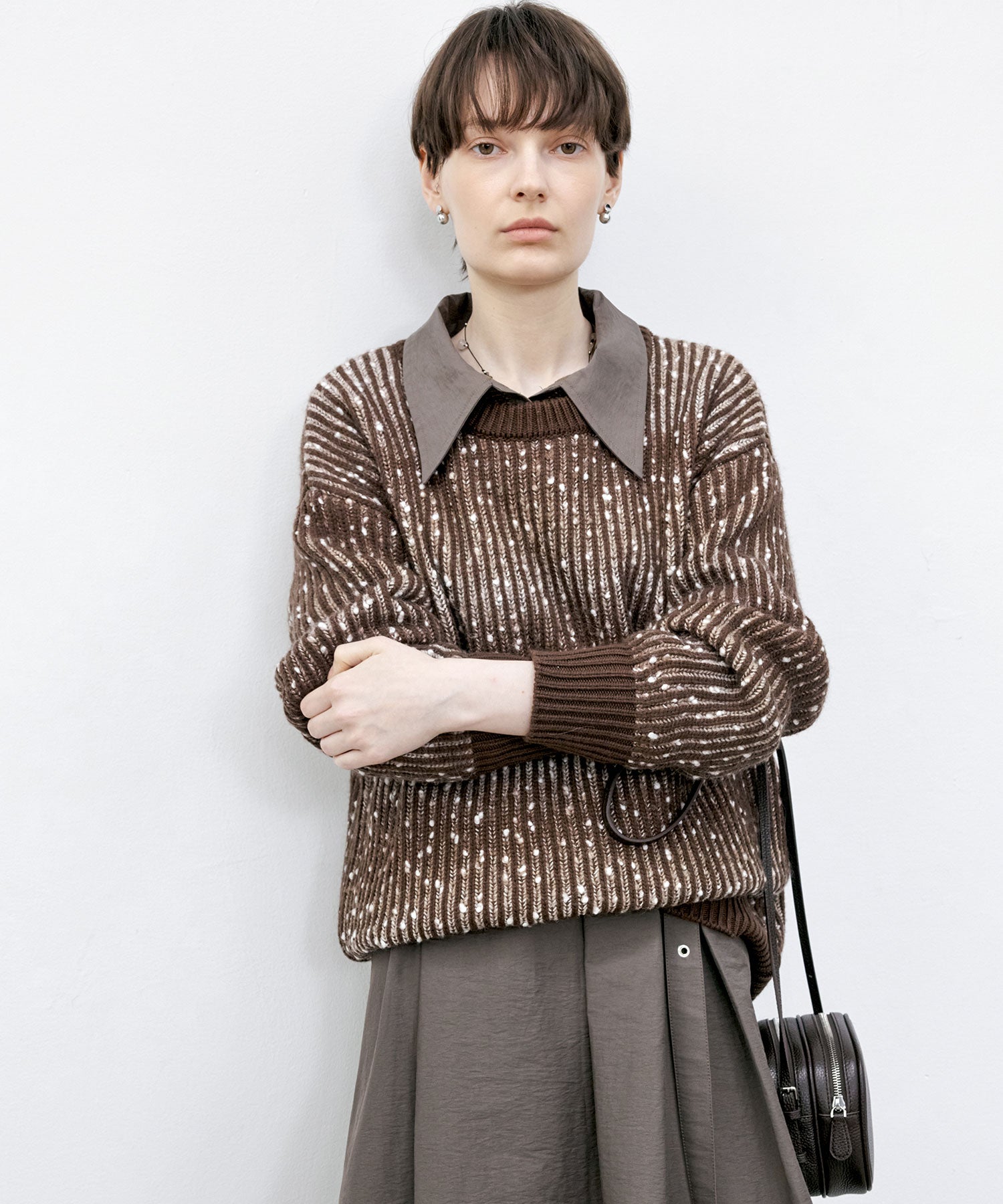 Cozy Snowflake Crew Neck Knit Sweater