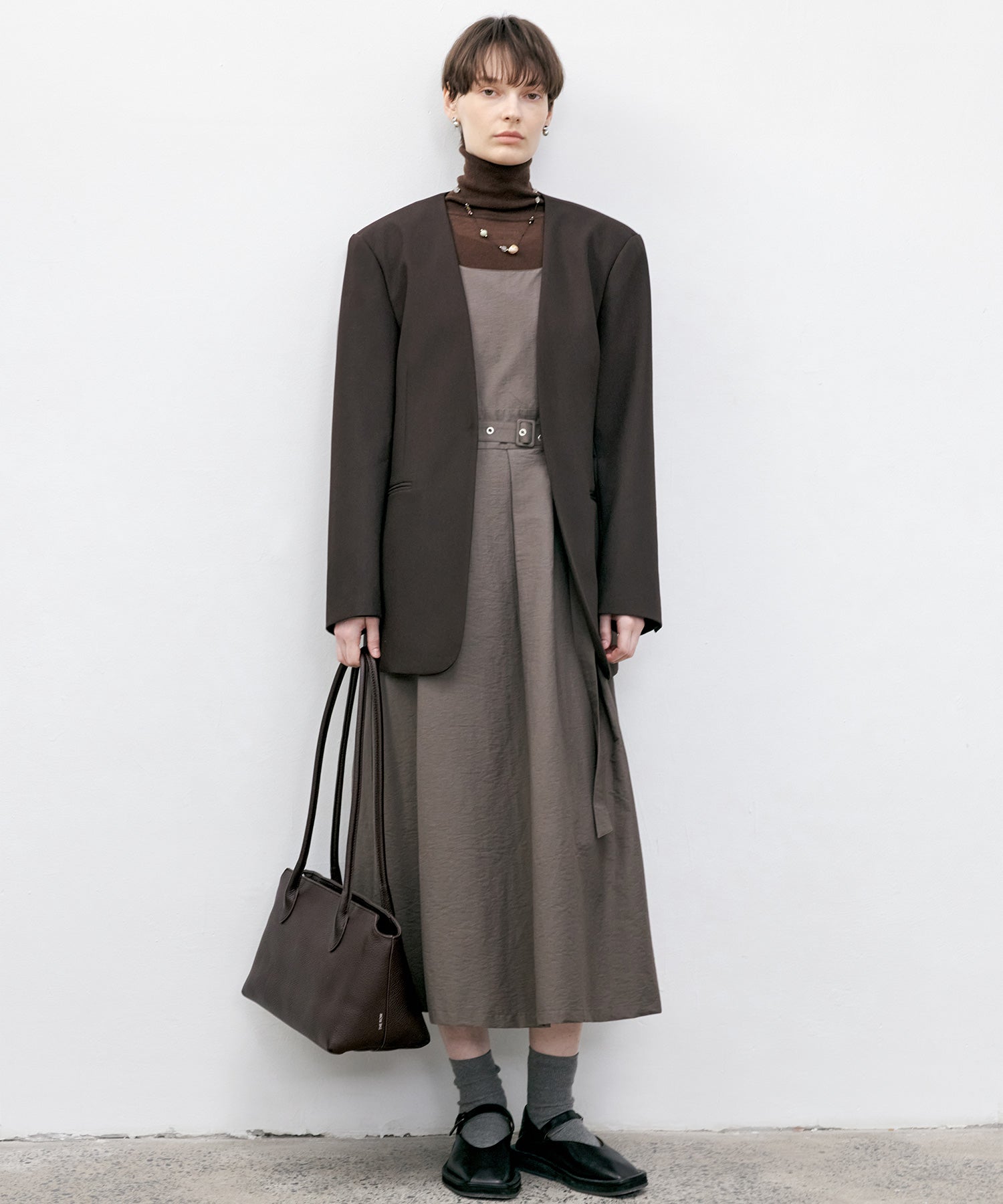 Contrast Panel Turtleneck Top