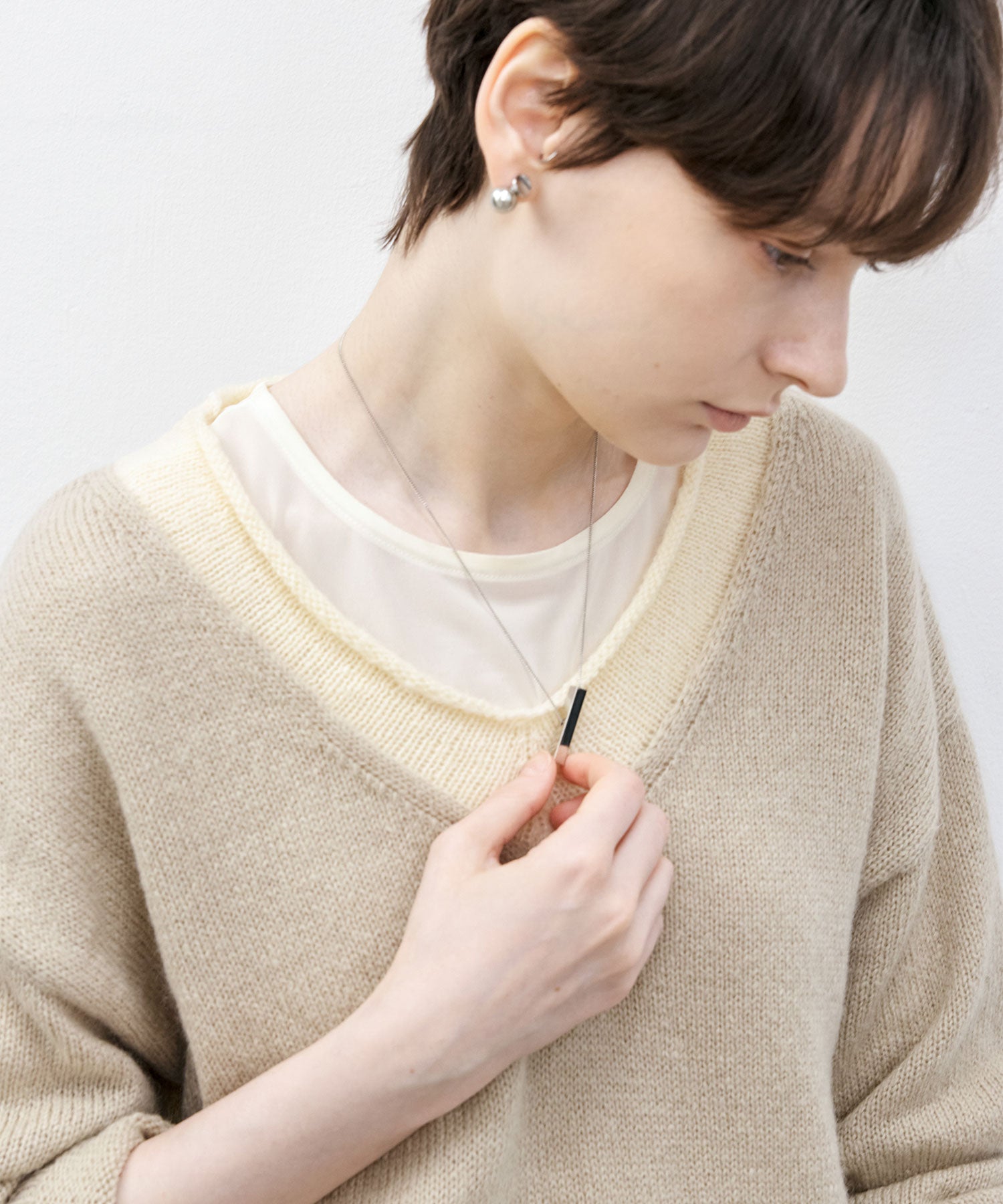Basic Bi-Color Knit Sweater
