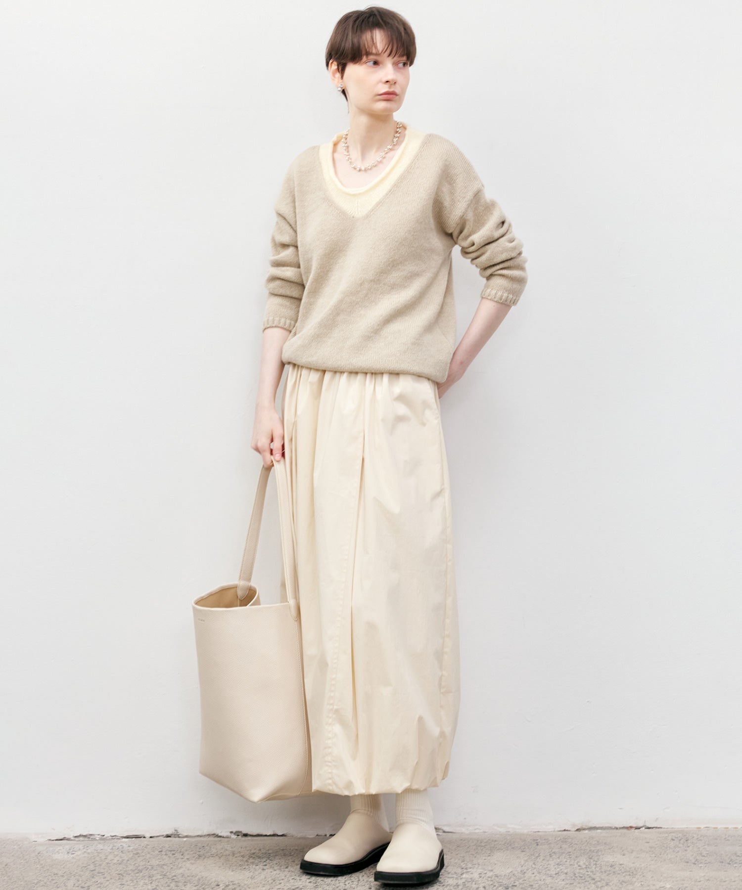 Basic Bi-Color Knit Sweater