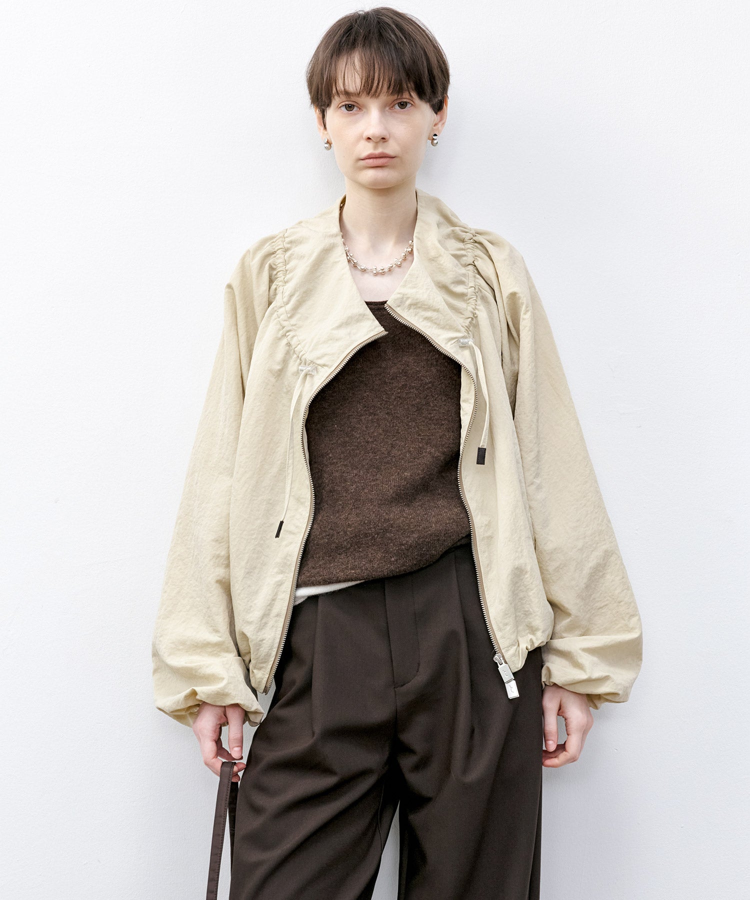 Balloon Collar String Jacket