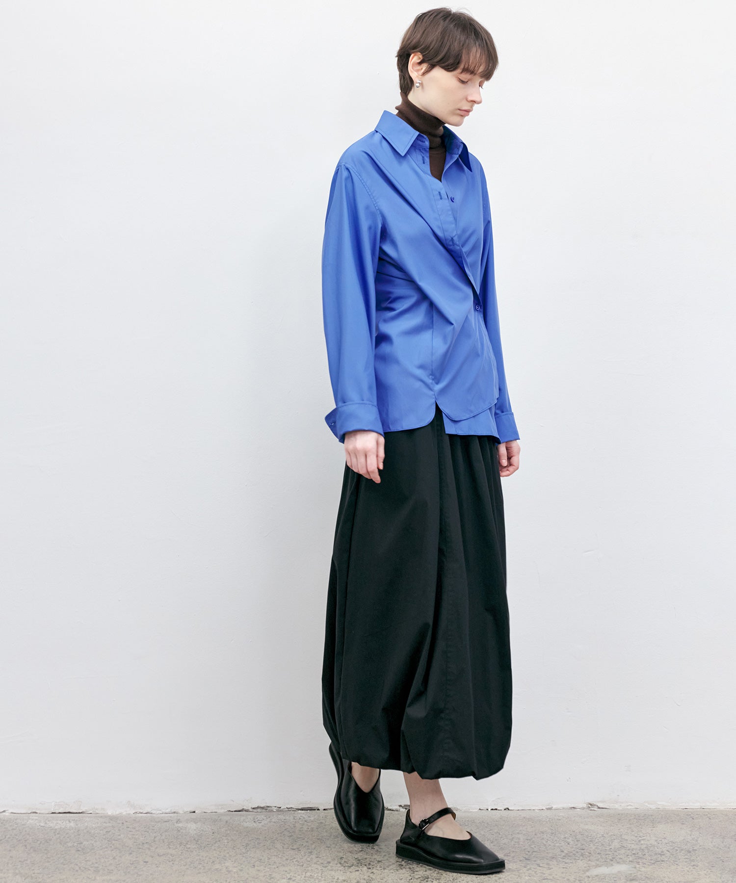 Cross-Front Button 2-Way Shirt