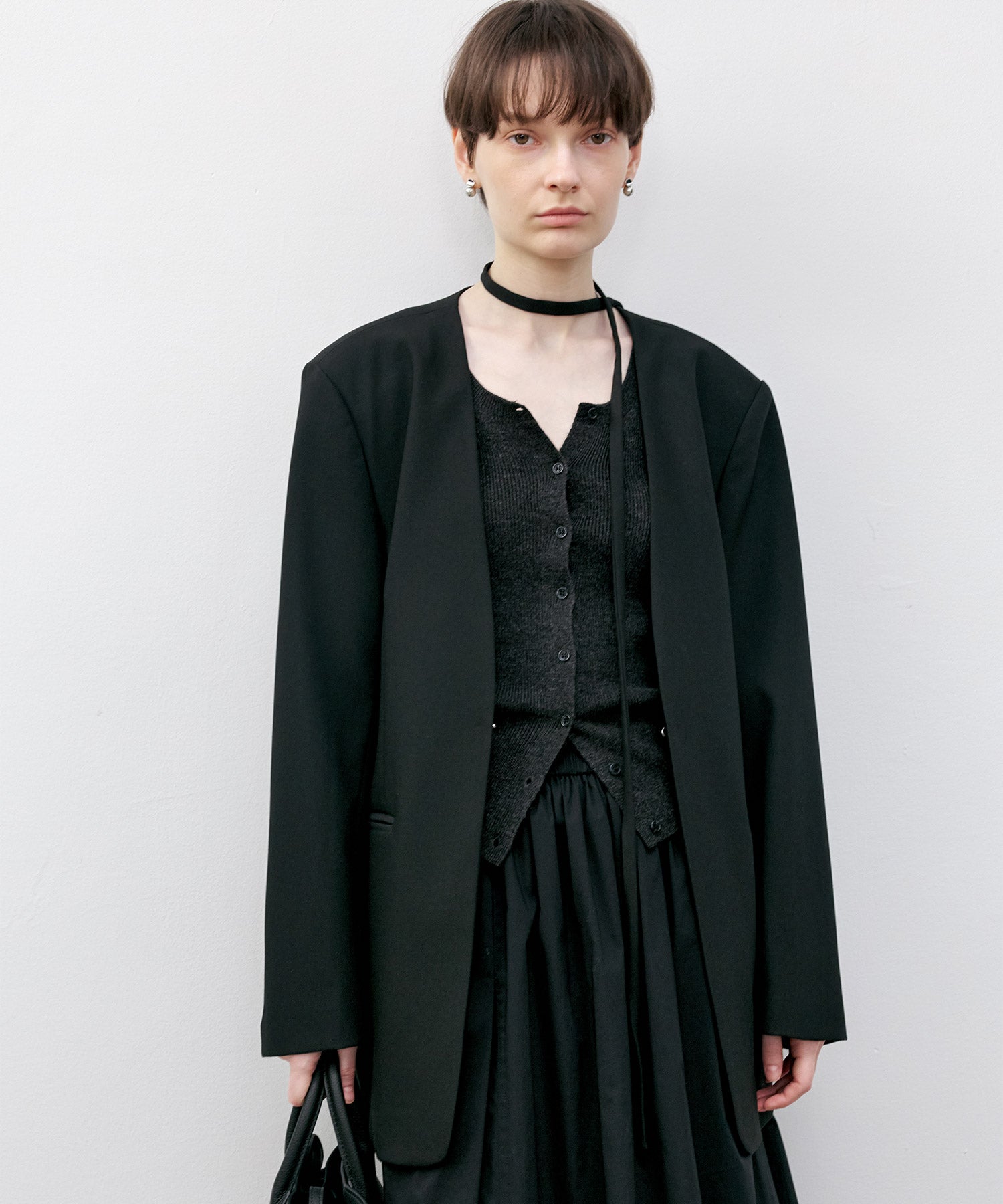 Essential Collarless Jacket