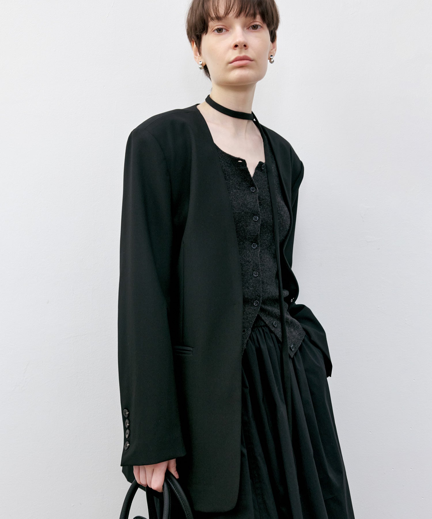 Essential Collarless Jacket