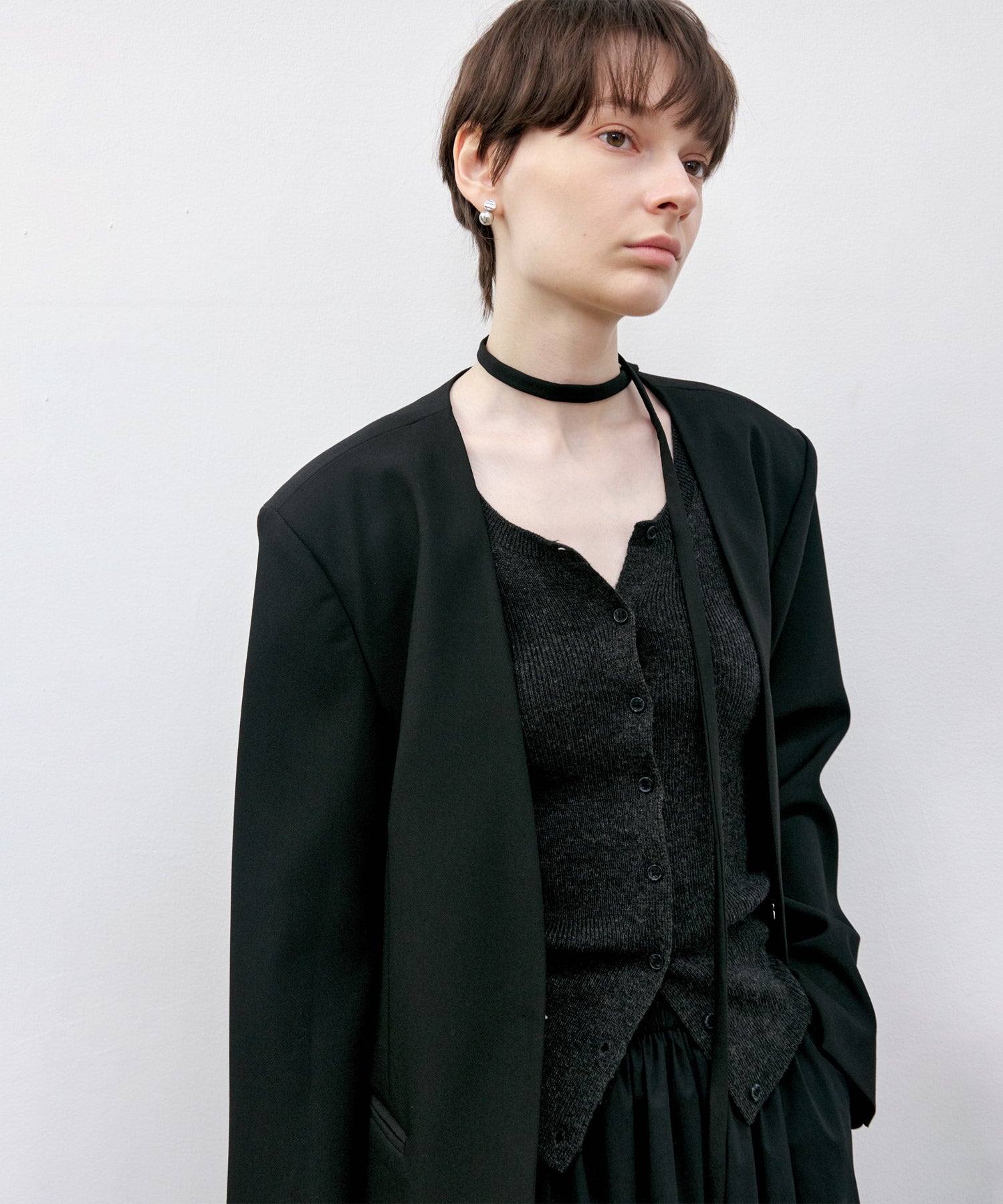 Essential Collarless Jacket