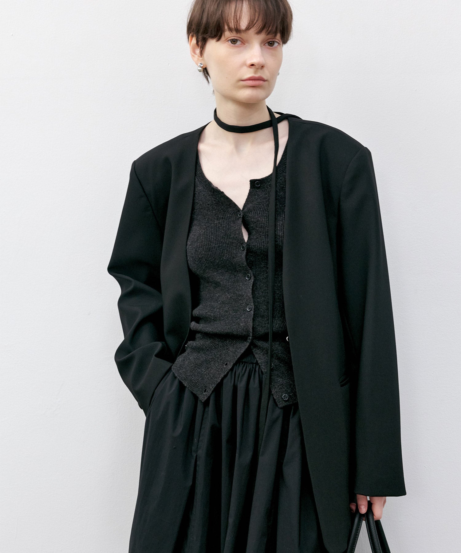 Essential Collarless Jacket