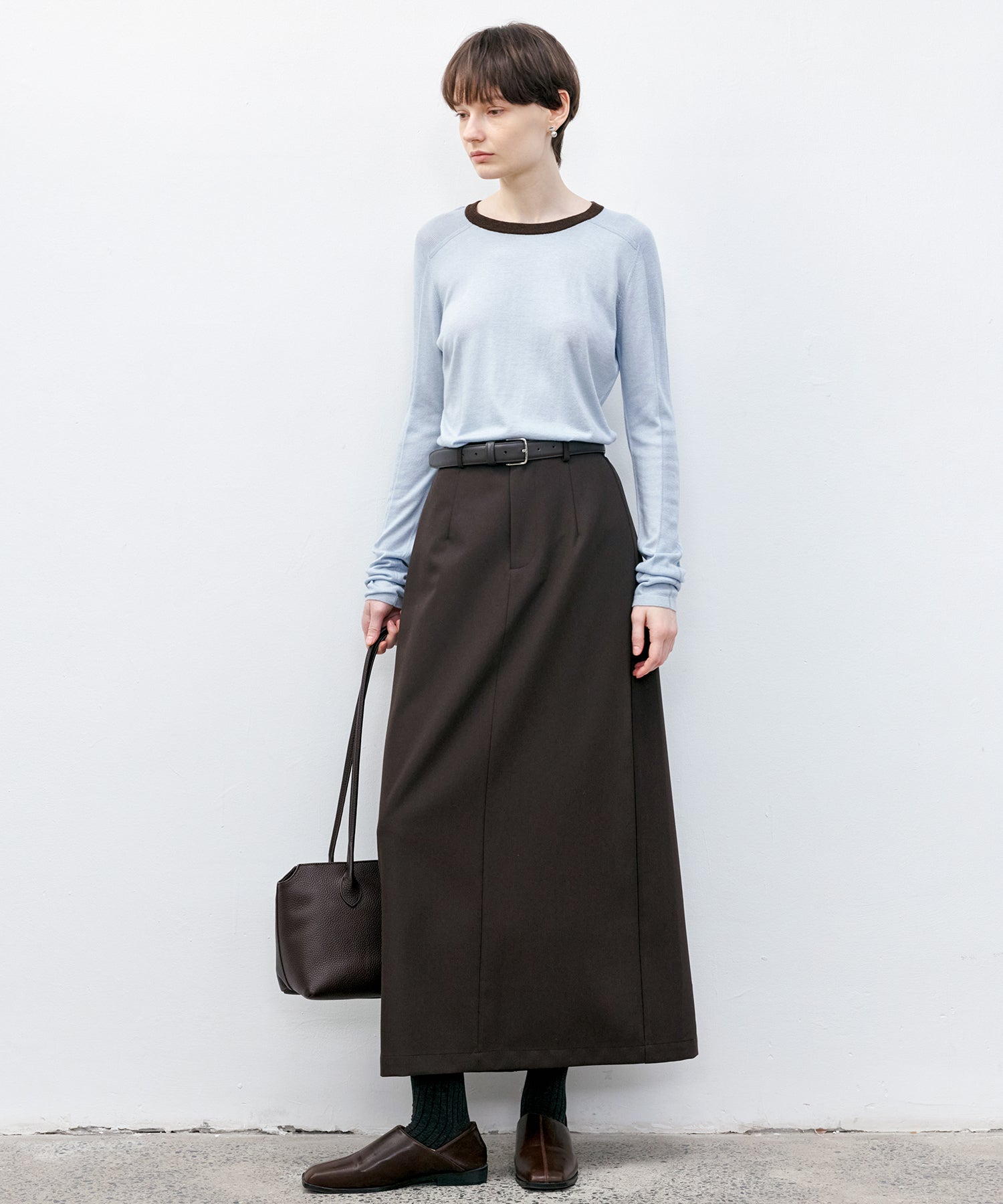 Basic Round-neck Knit Tops