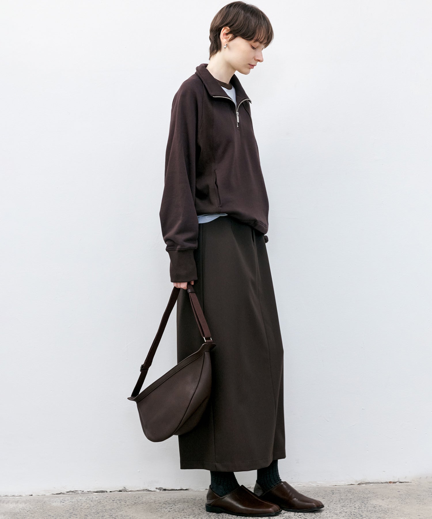 Half-Zip Oversized Pullover