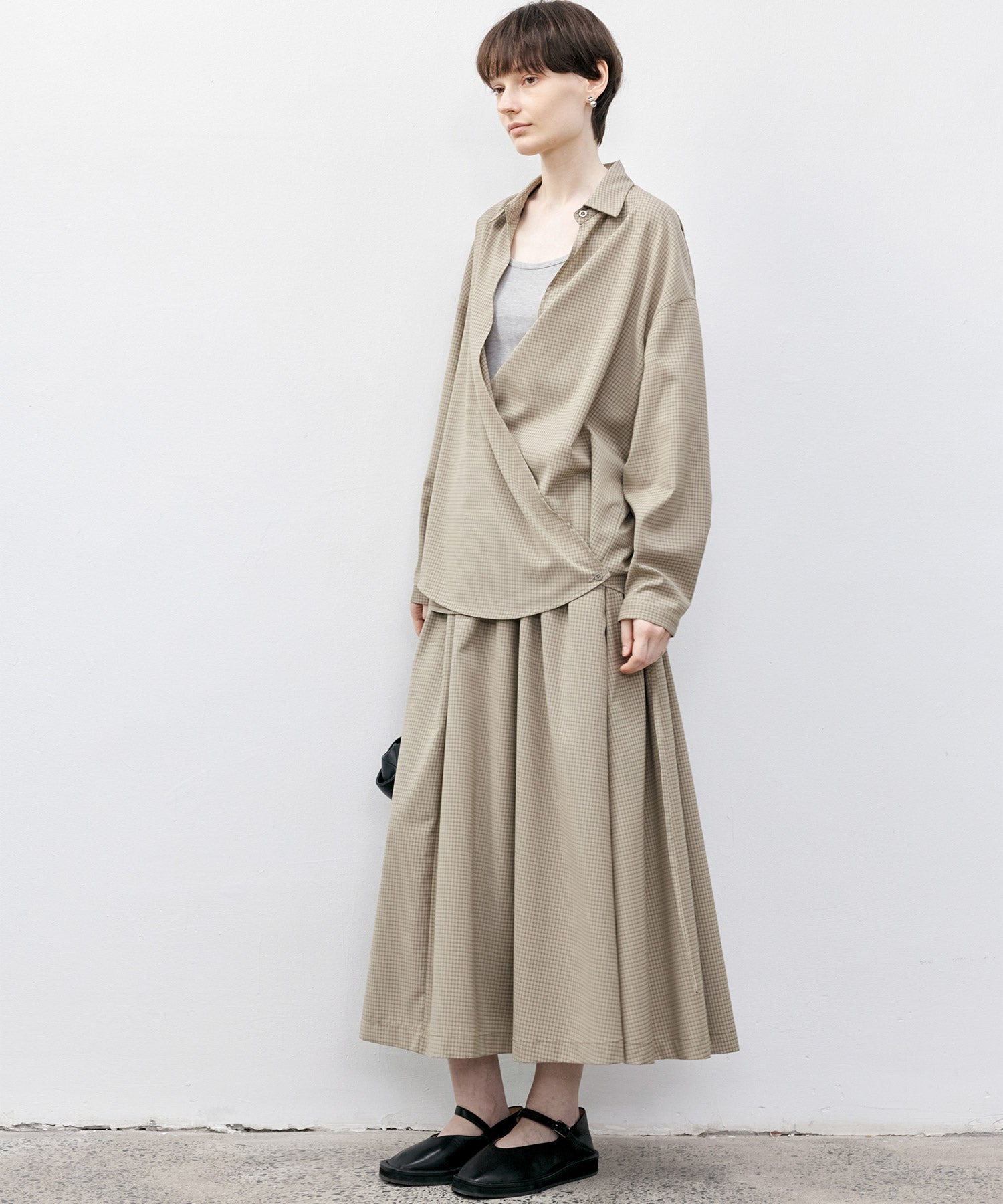 Plaid Asymmetric Shirt