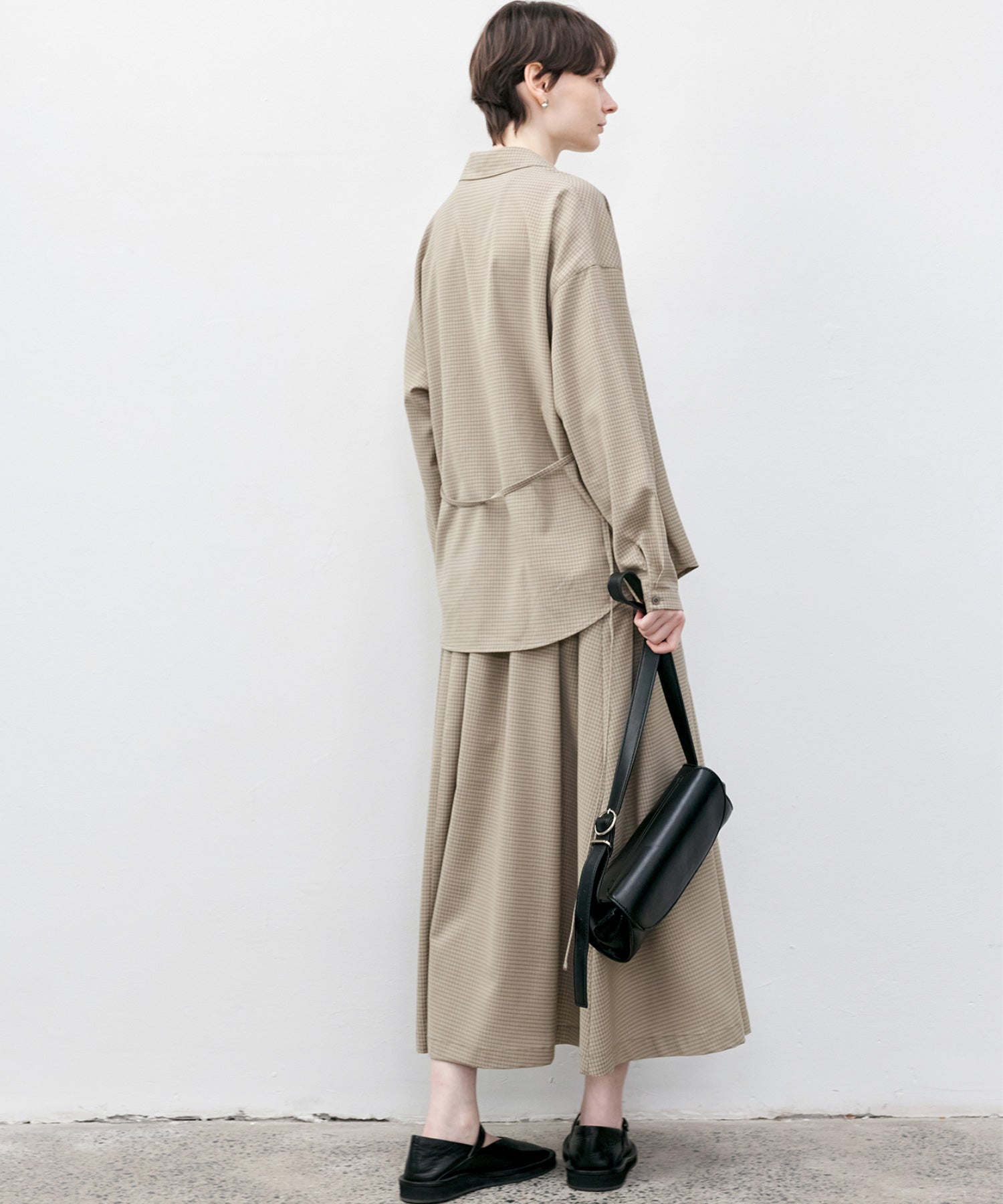 Plaid Asymmetric Shirt