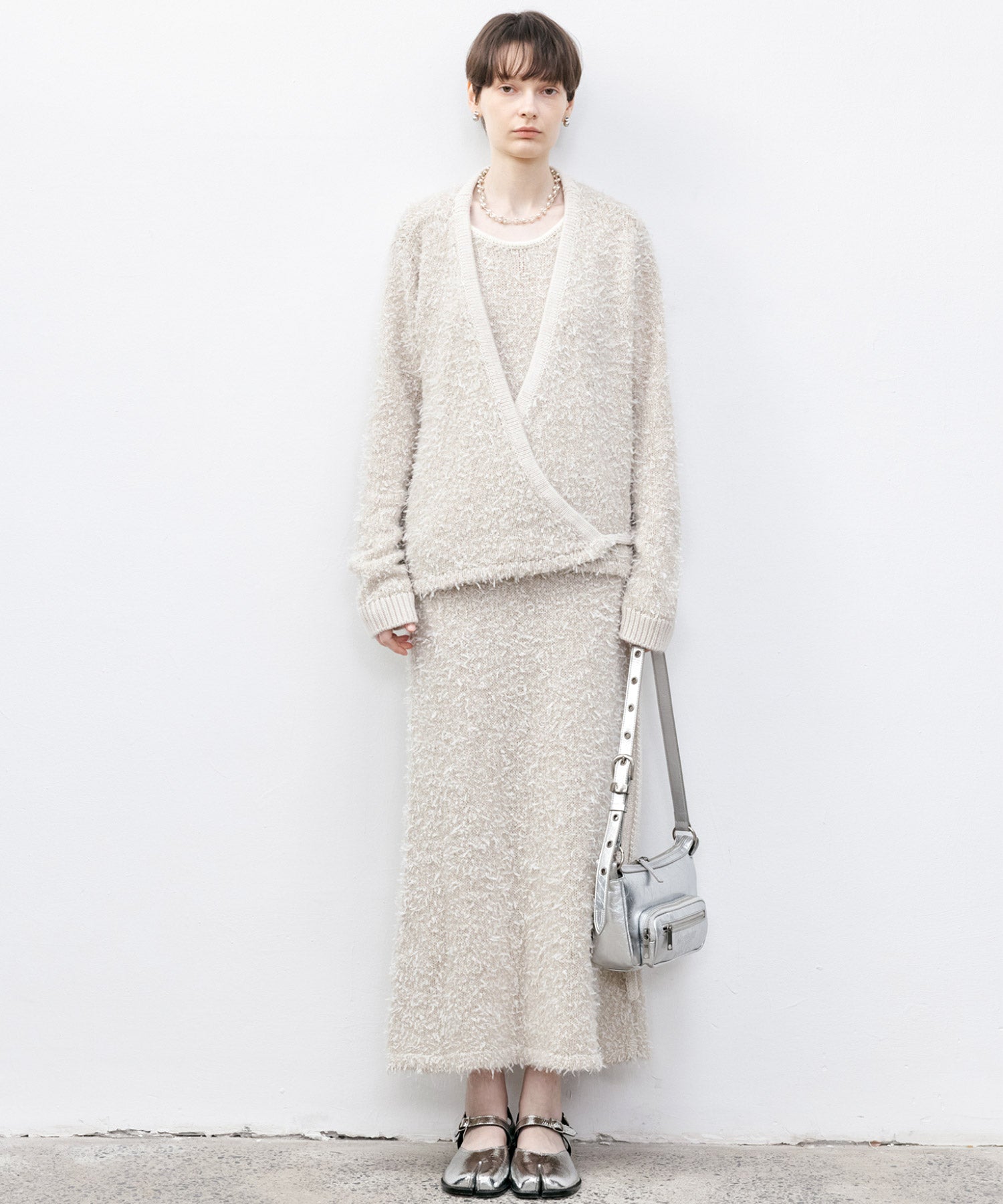 Tweed Round Neck Knit Dress