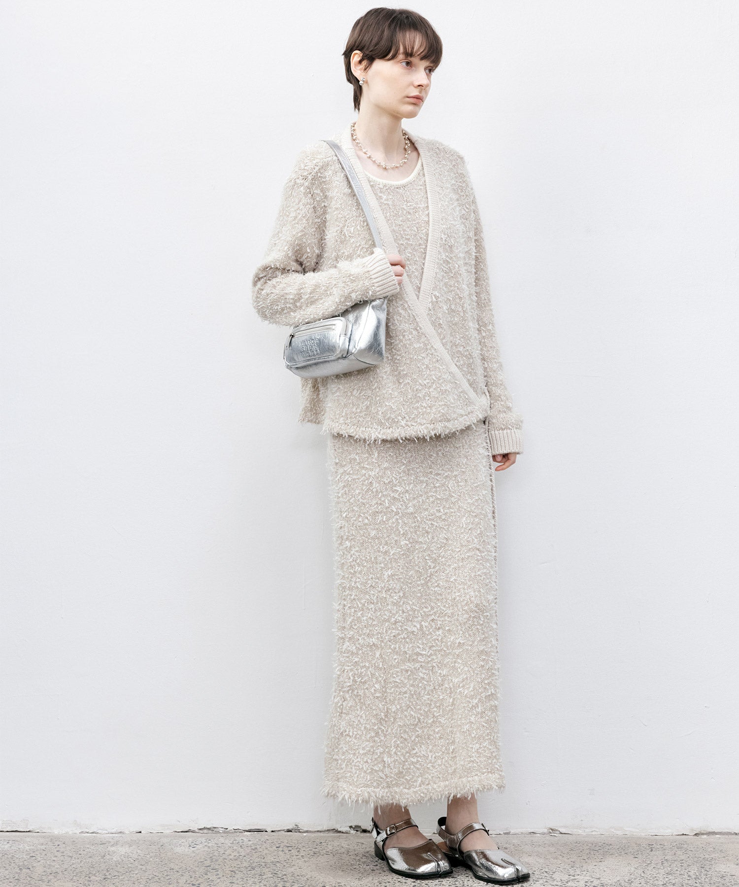 Tweed Round Neck Knit Dress