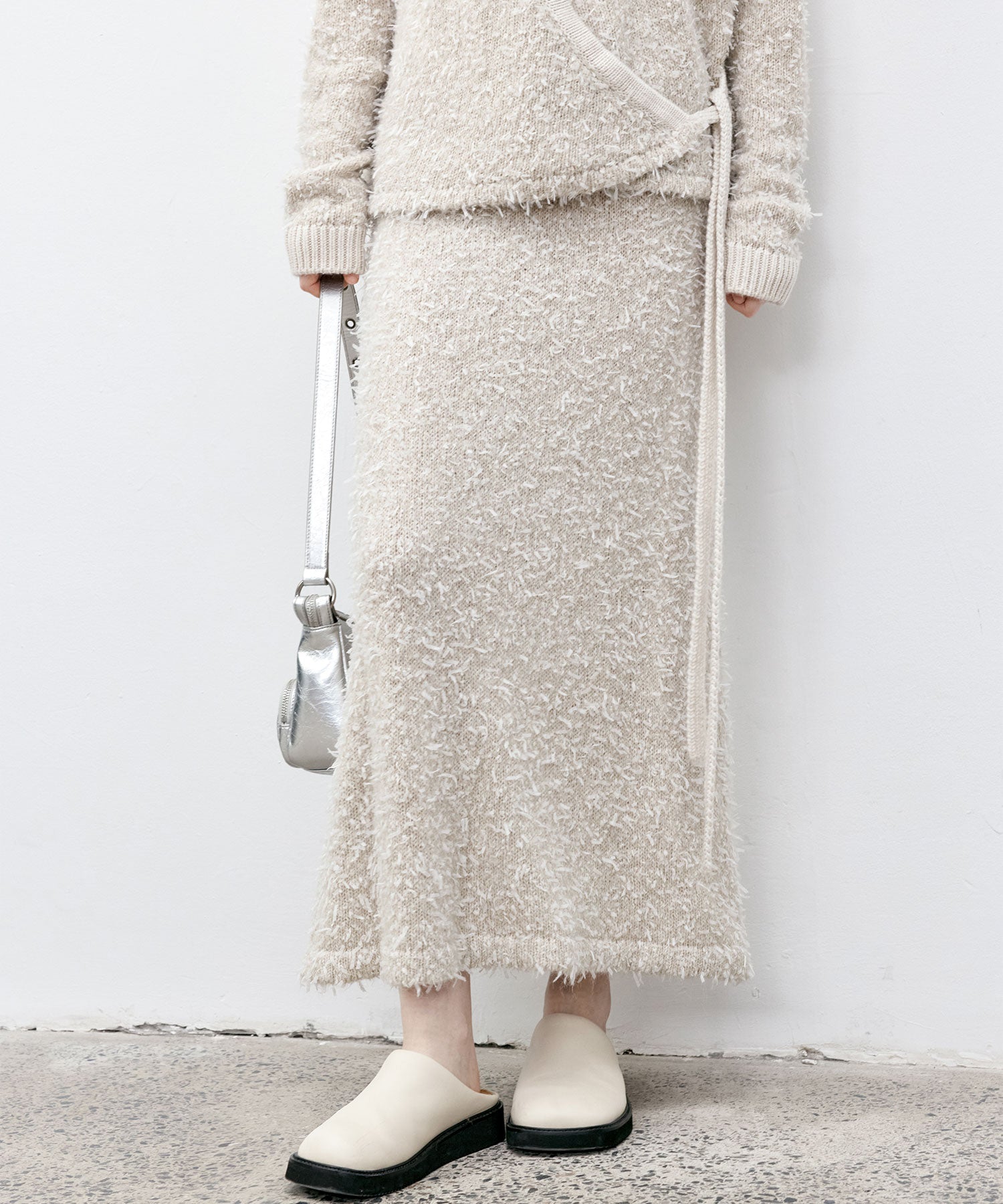 Tweed Round Neck Knit Dress