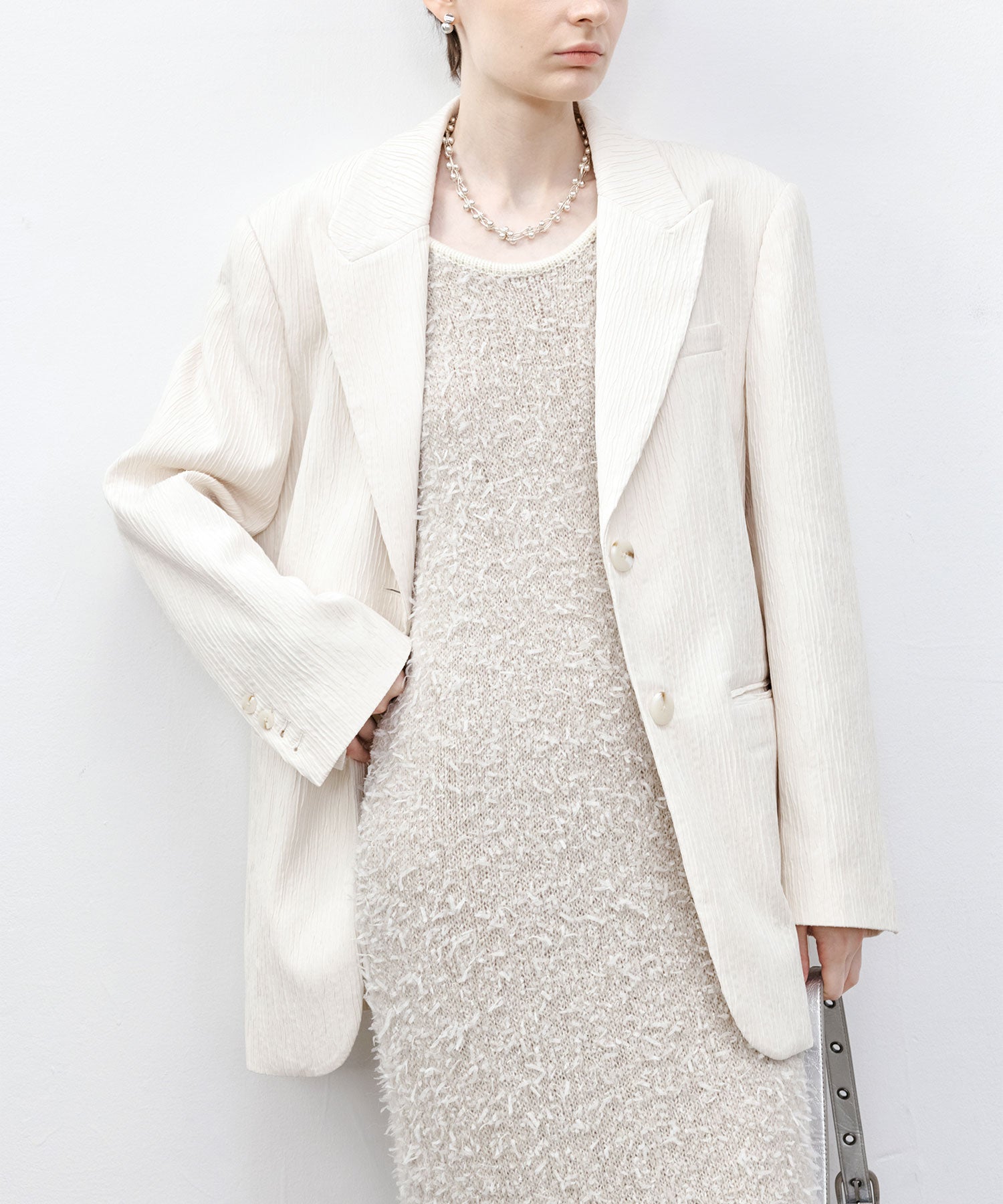 Tweed Round Neck Knit Dress