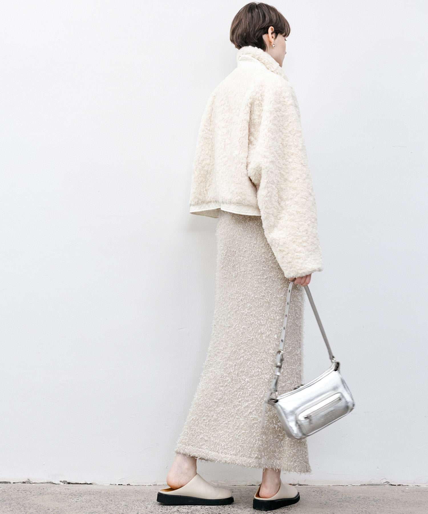 Tweed Round Neck Knit Dress