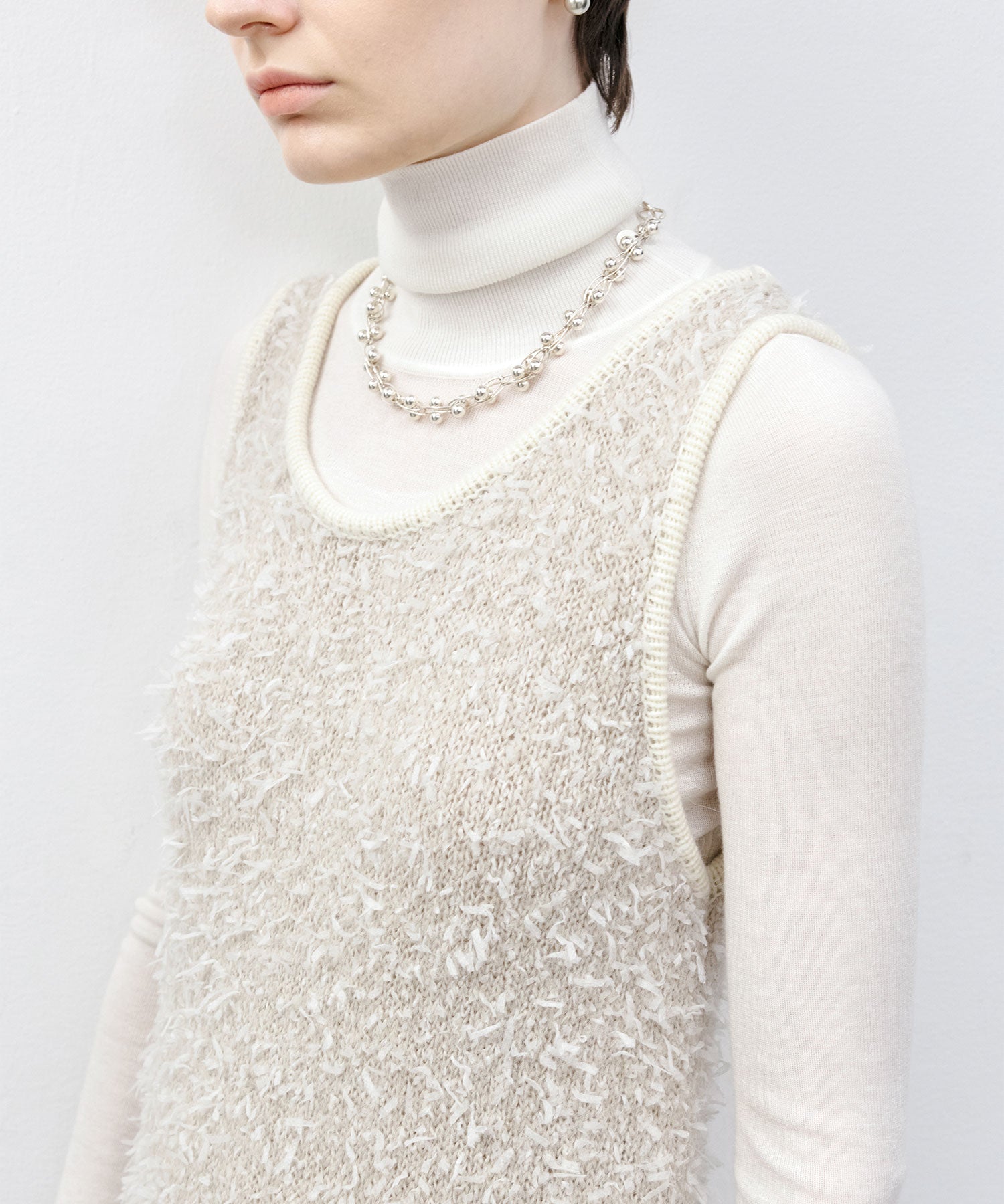 Tweed Round Neck Knit Dress