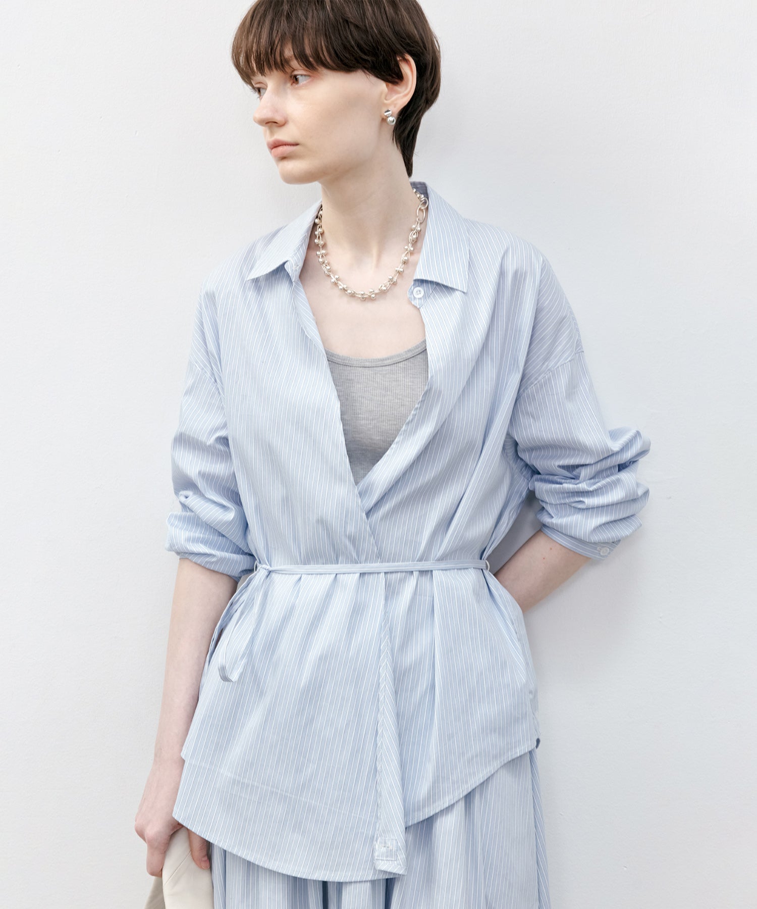 Plaid Asymmetric Shirt