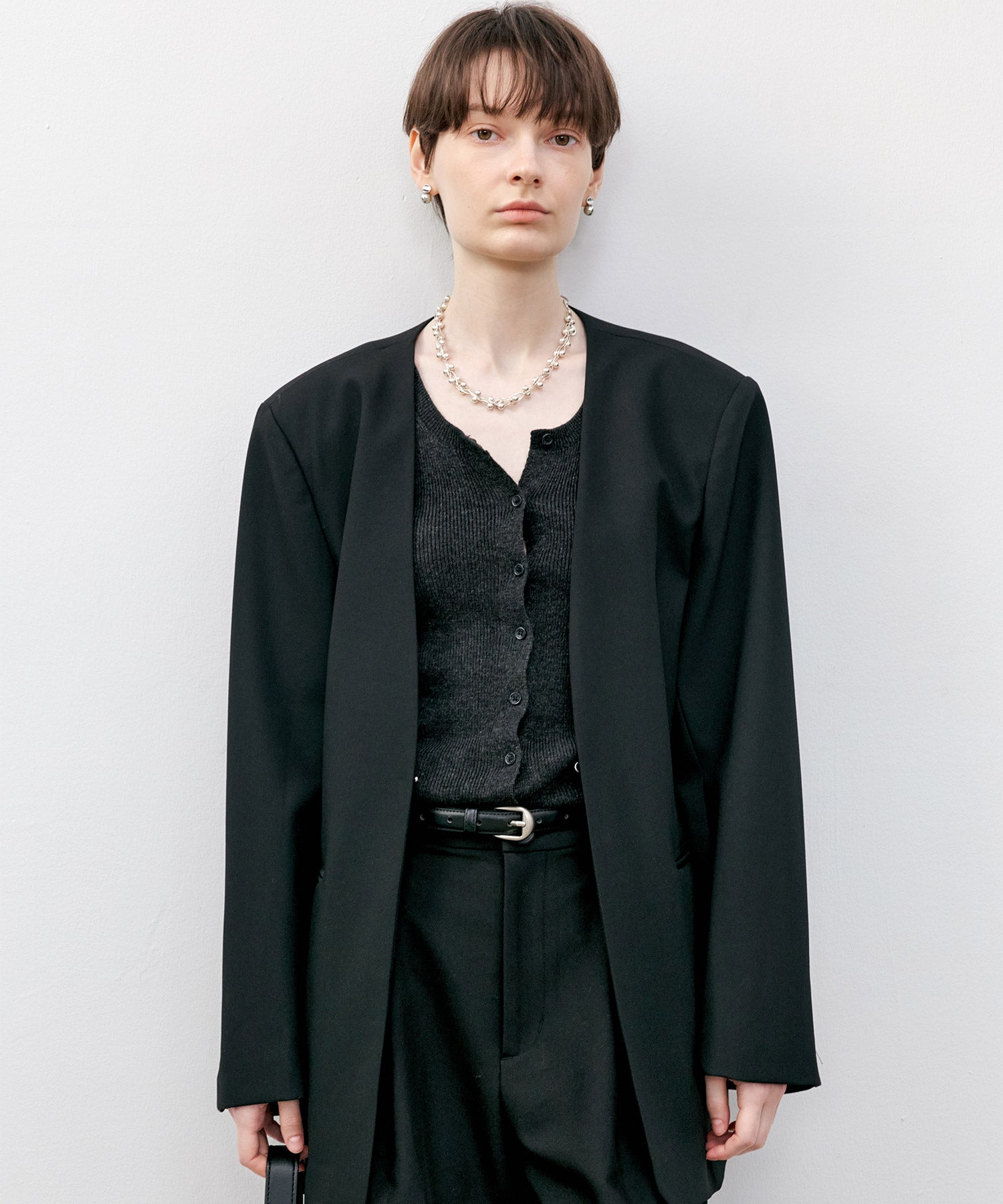 Essential Collarless Jacket