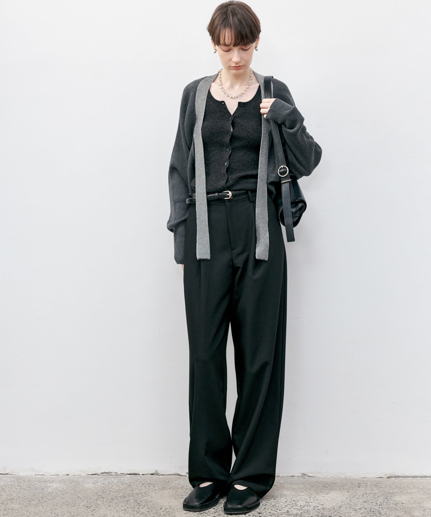 Ribbed Knit Color-block Short Bolero