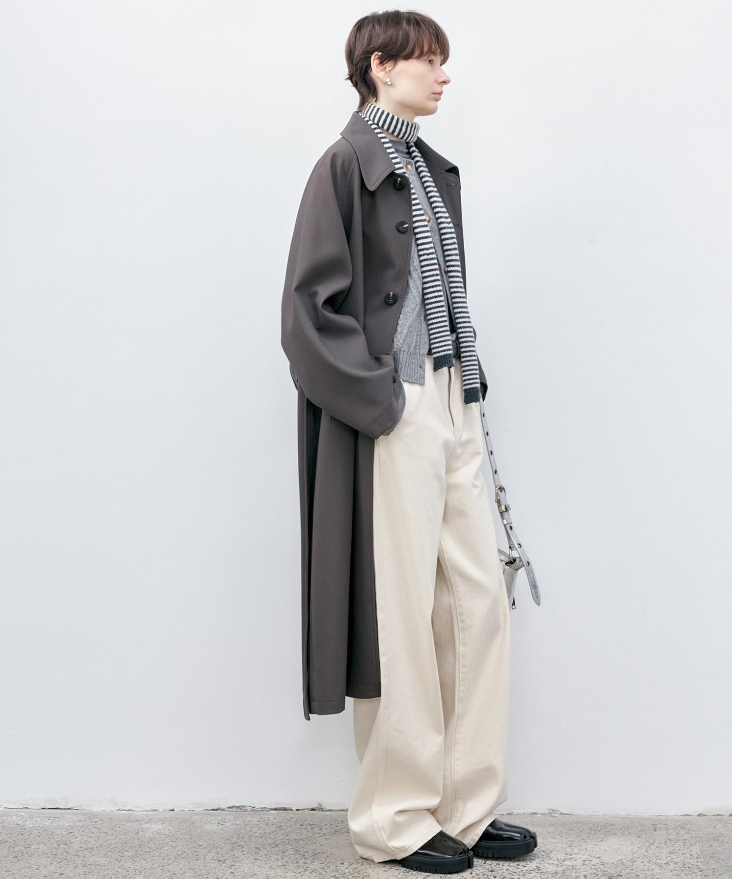 Clean-Cut Longline Coat with Belt – Easy Care Design