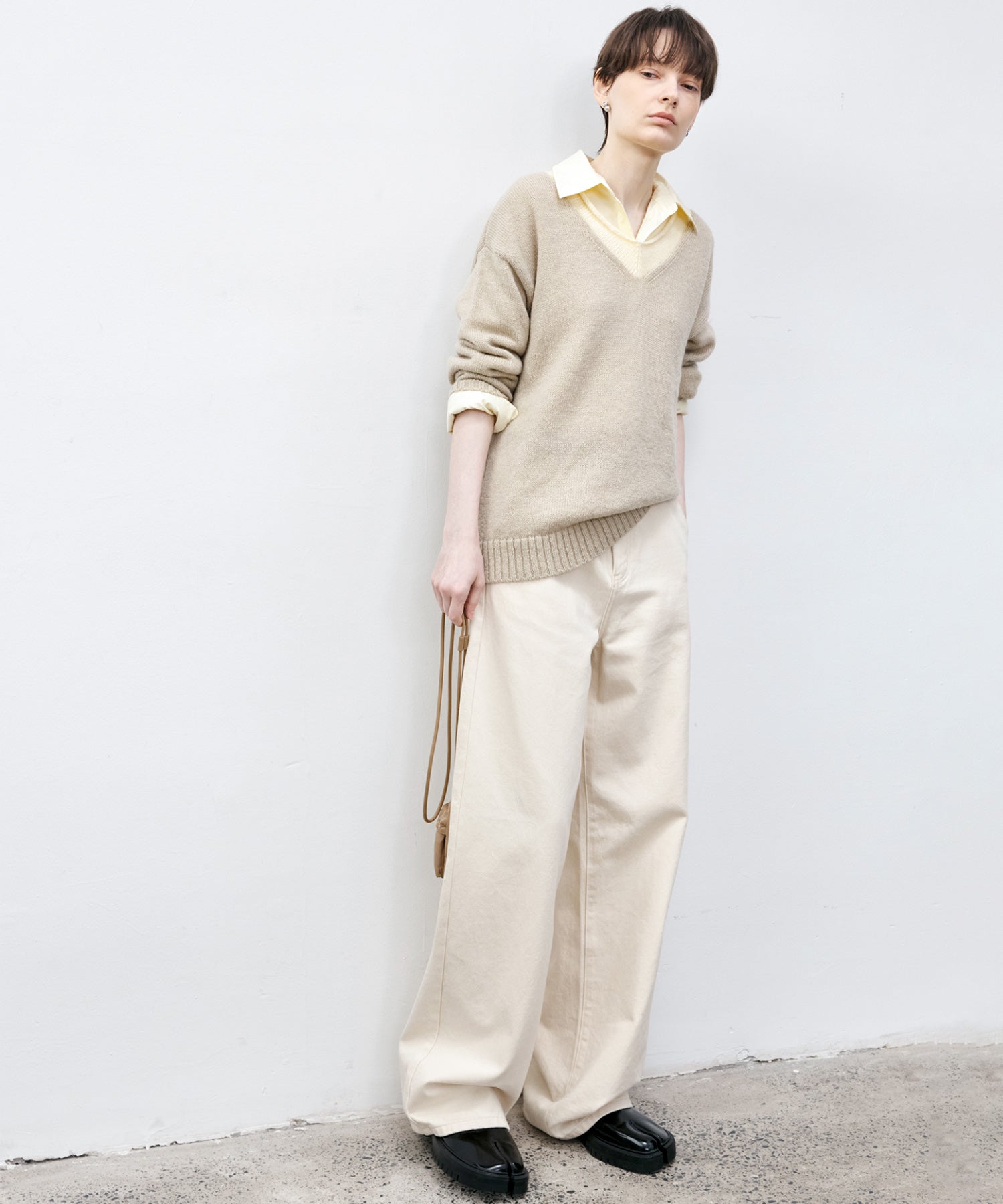 Basic Bi-Color Knit Sweater