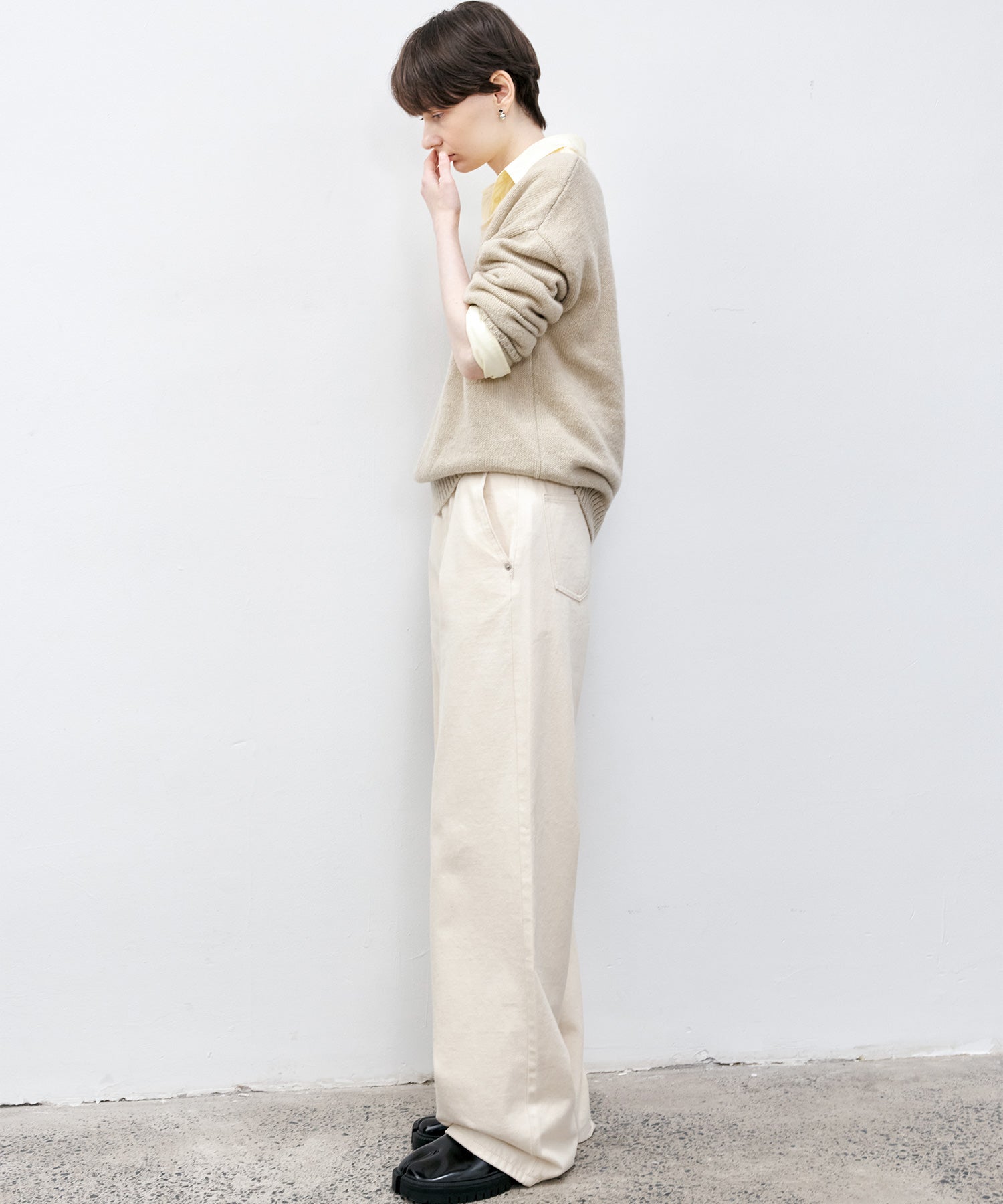 Basic Bi-Color Knit Sweater