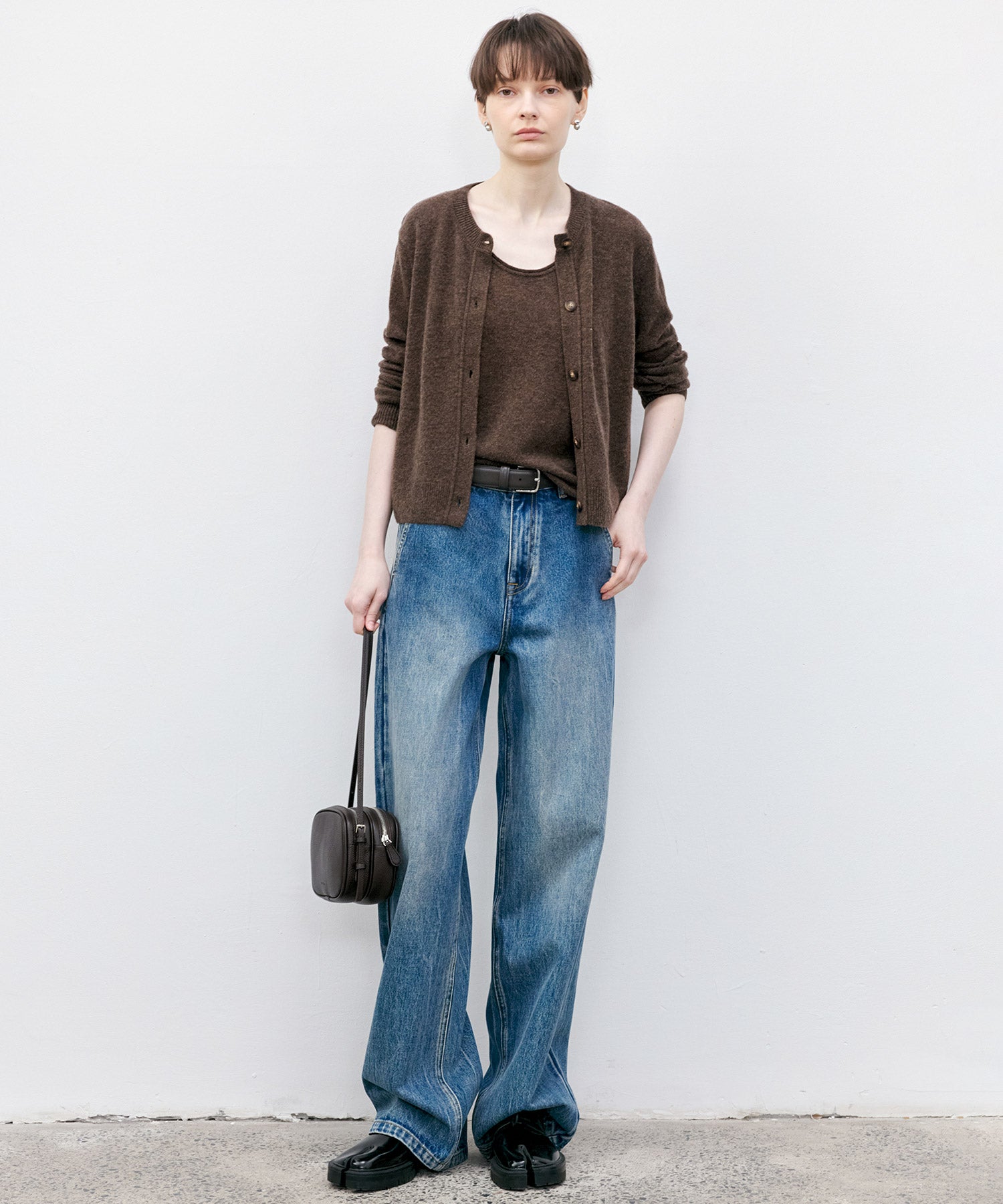 High-Rise Wide-Leg Naron Denim Pants