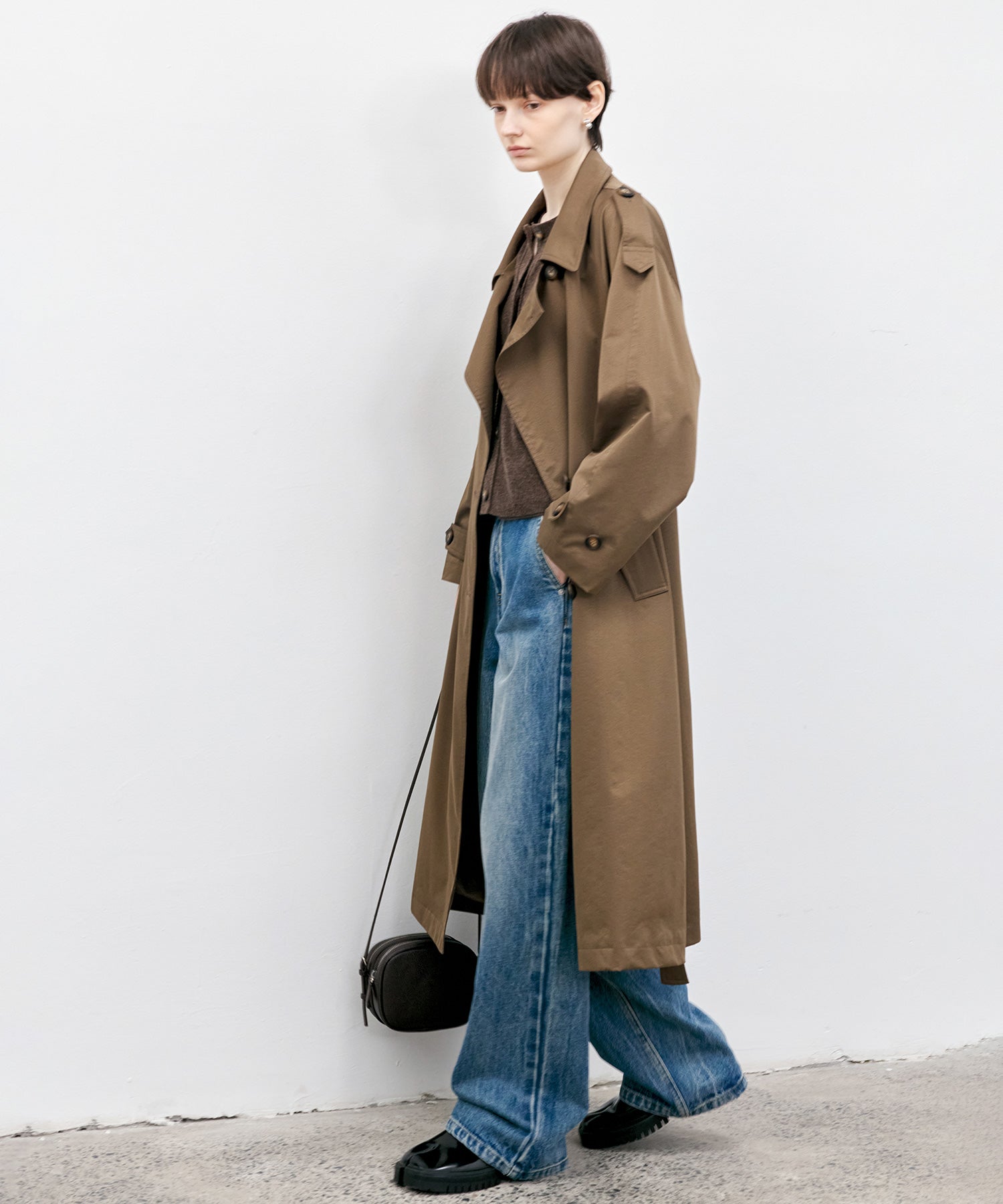 High-Rise Wide-Leg Naron Denim Pants