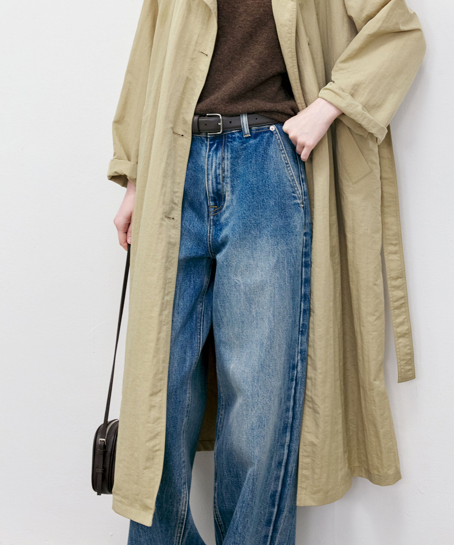 High-Rise Wide-Leg Naron Denim Pants