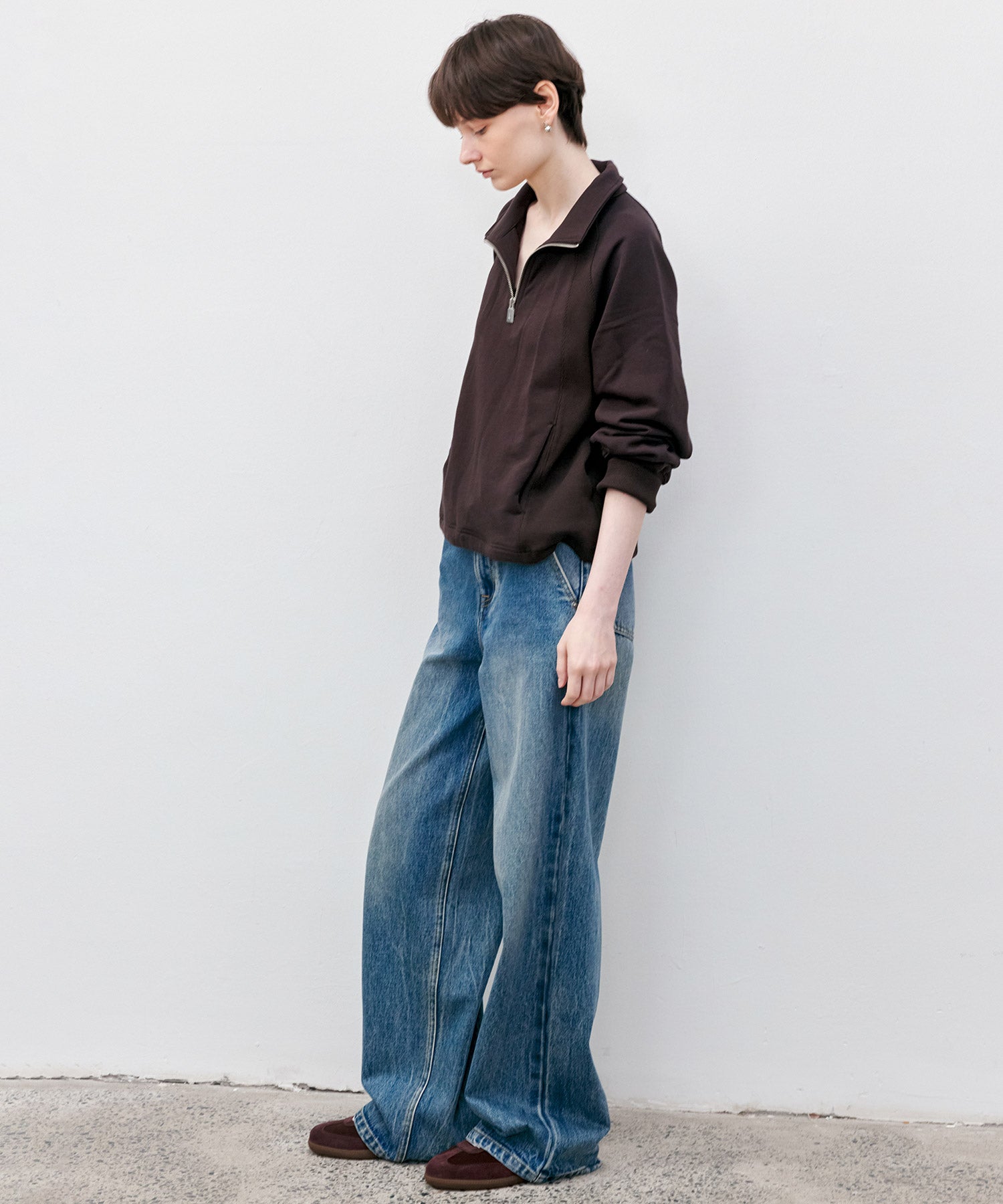 High-Rise Wide-Leg Naron Denim Pants