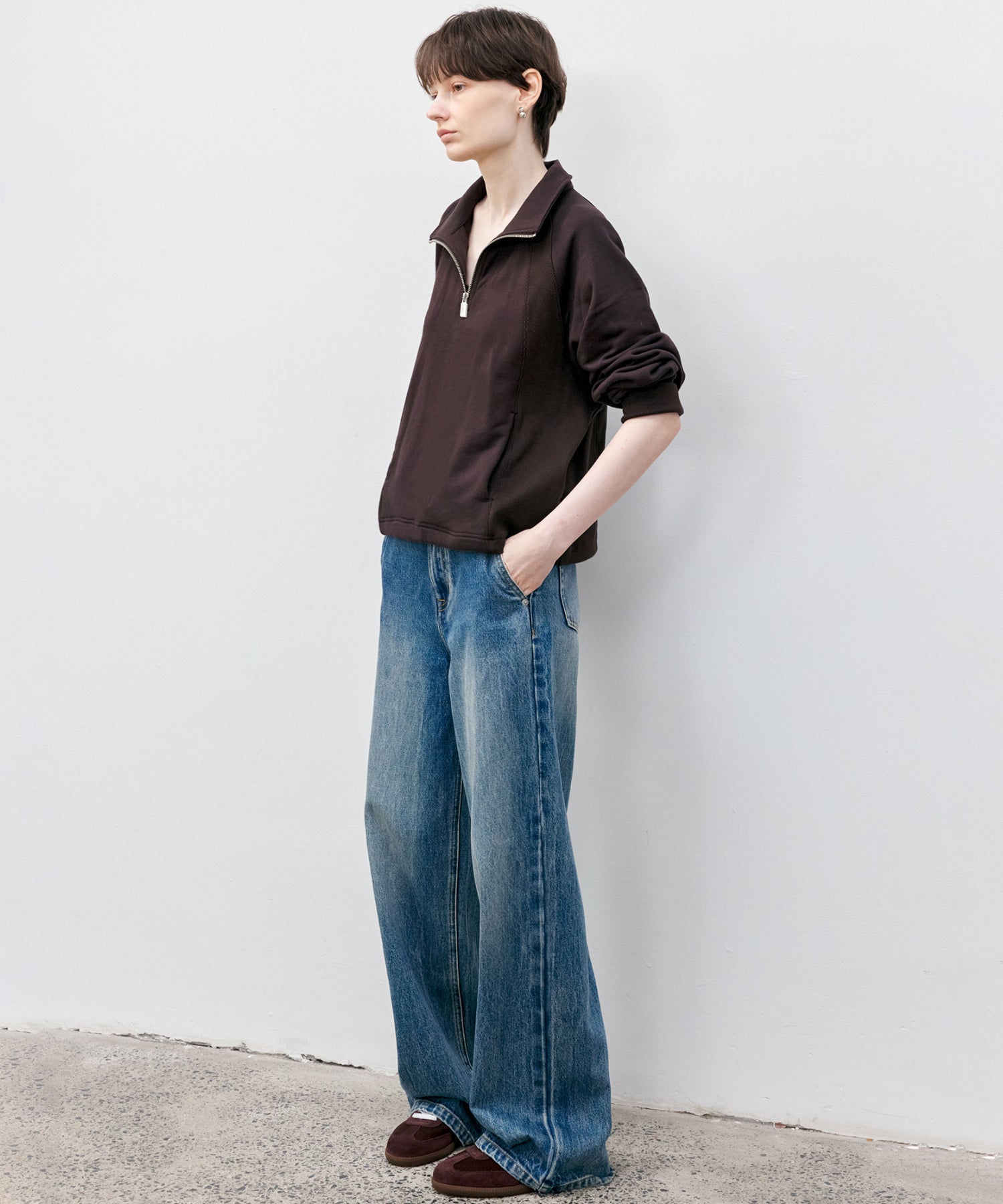 Half-Zip Over Size Pullover