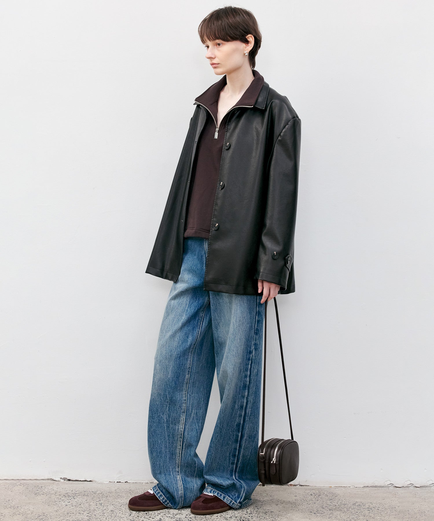 High-Rise Wide-Leg Naron Denim Pants